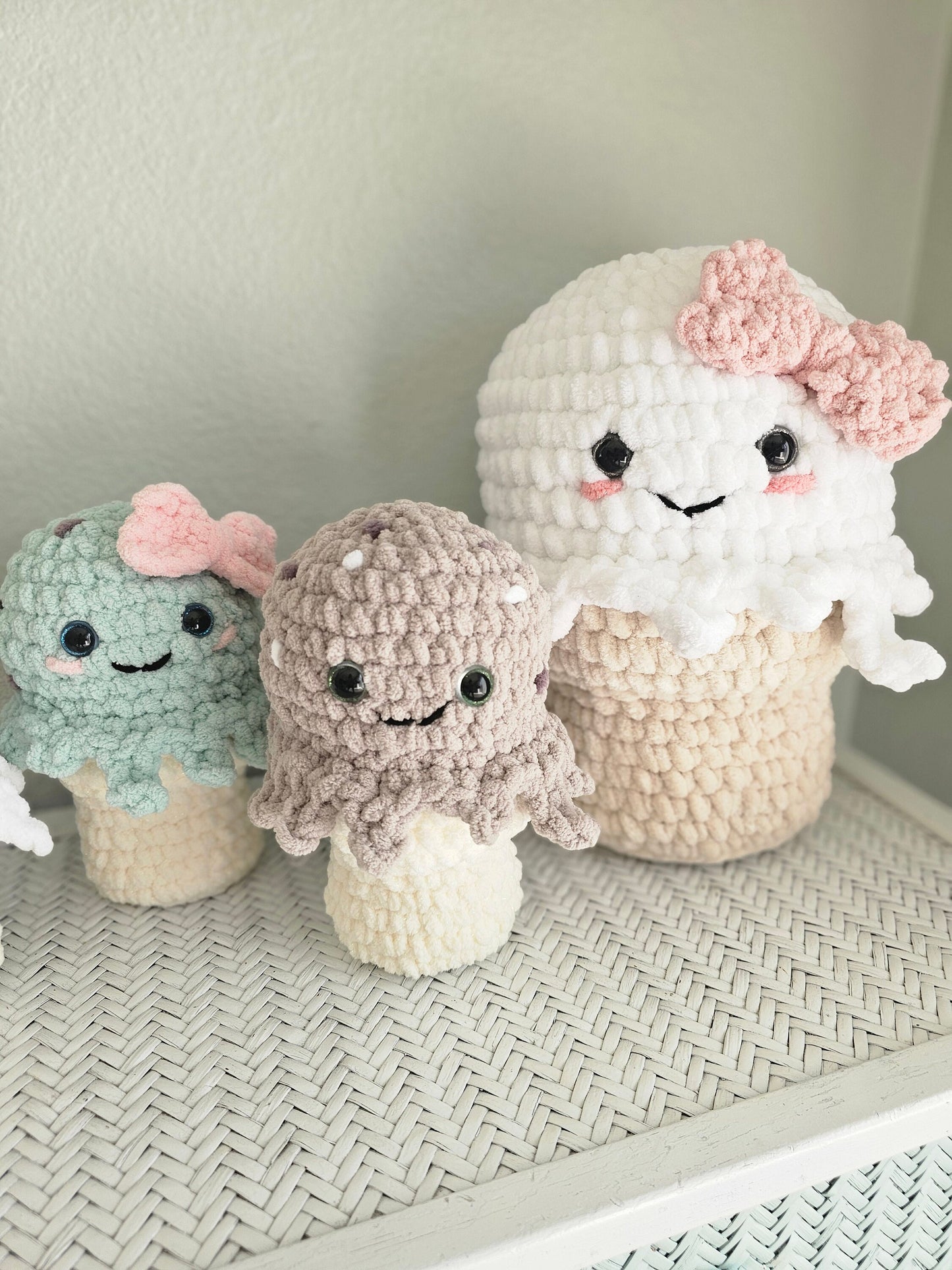 Ice Cream Cone Crochet Pattern, Crochet Food, PDF Download, KnotsMerryYarn