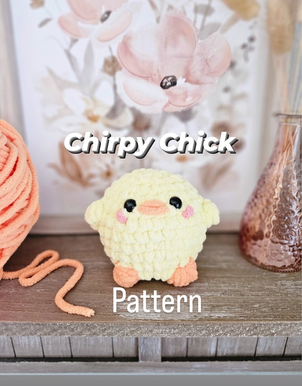 Chicken Crochet Pattern, No-Sew, Amigurumi, Chick, Easter, PDF Download, KnotsMerryYarn