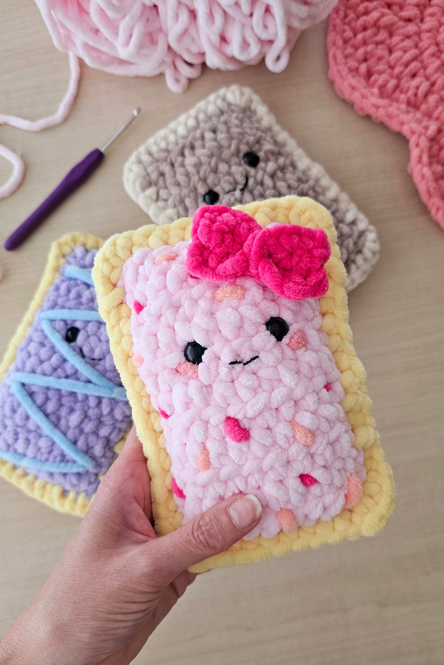 Poptart Mini | CROCHET PATTERN | No Sew | Instant Download PDF | Mini Poppi the Poptart & Keychain