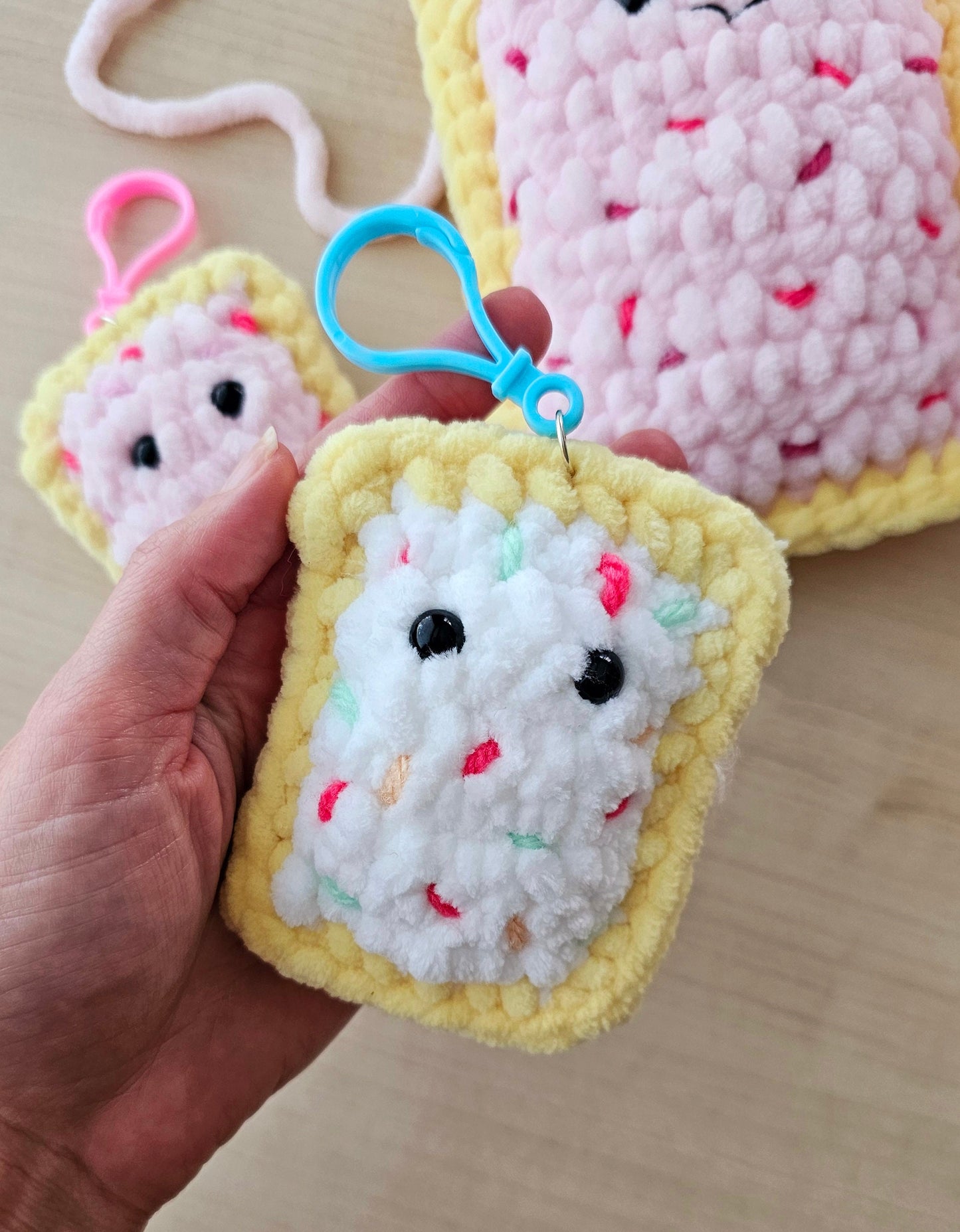 Poptart Bundle | CROCHET PATTERN | No Sew | Instant Download PDF | Jumbo, Mini and Keychain Poppi the Poptart