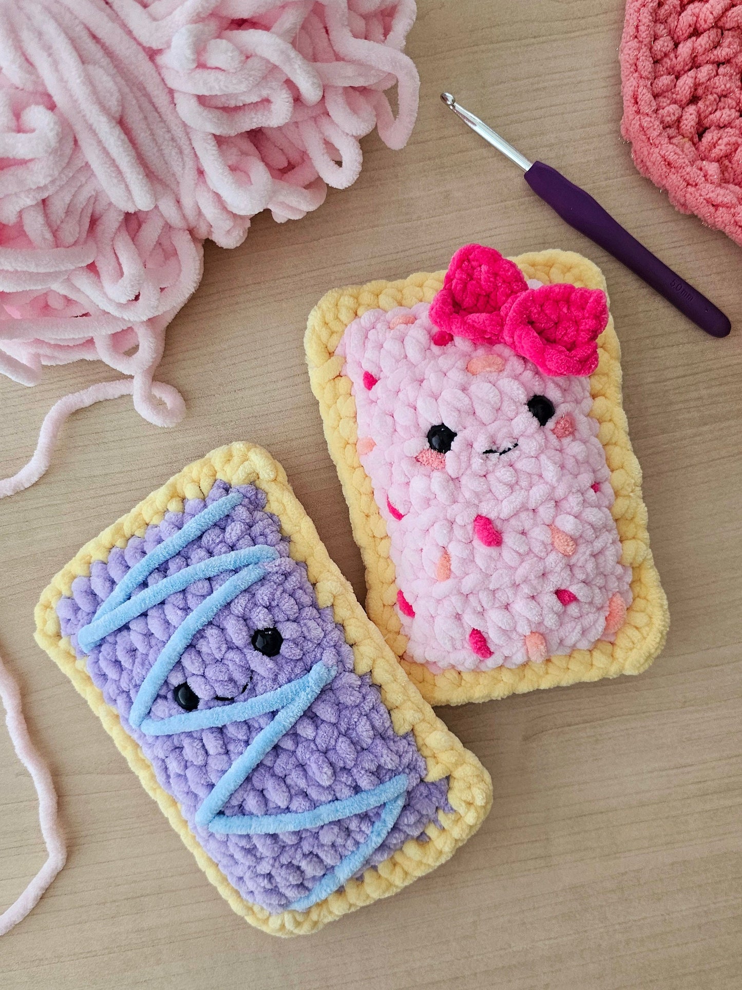 Poptart Bundle | CROCHET PATTERN | No Sew | Instant Download PDF | Jumbo, Mini and Keychain Poppi the Poptart