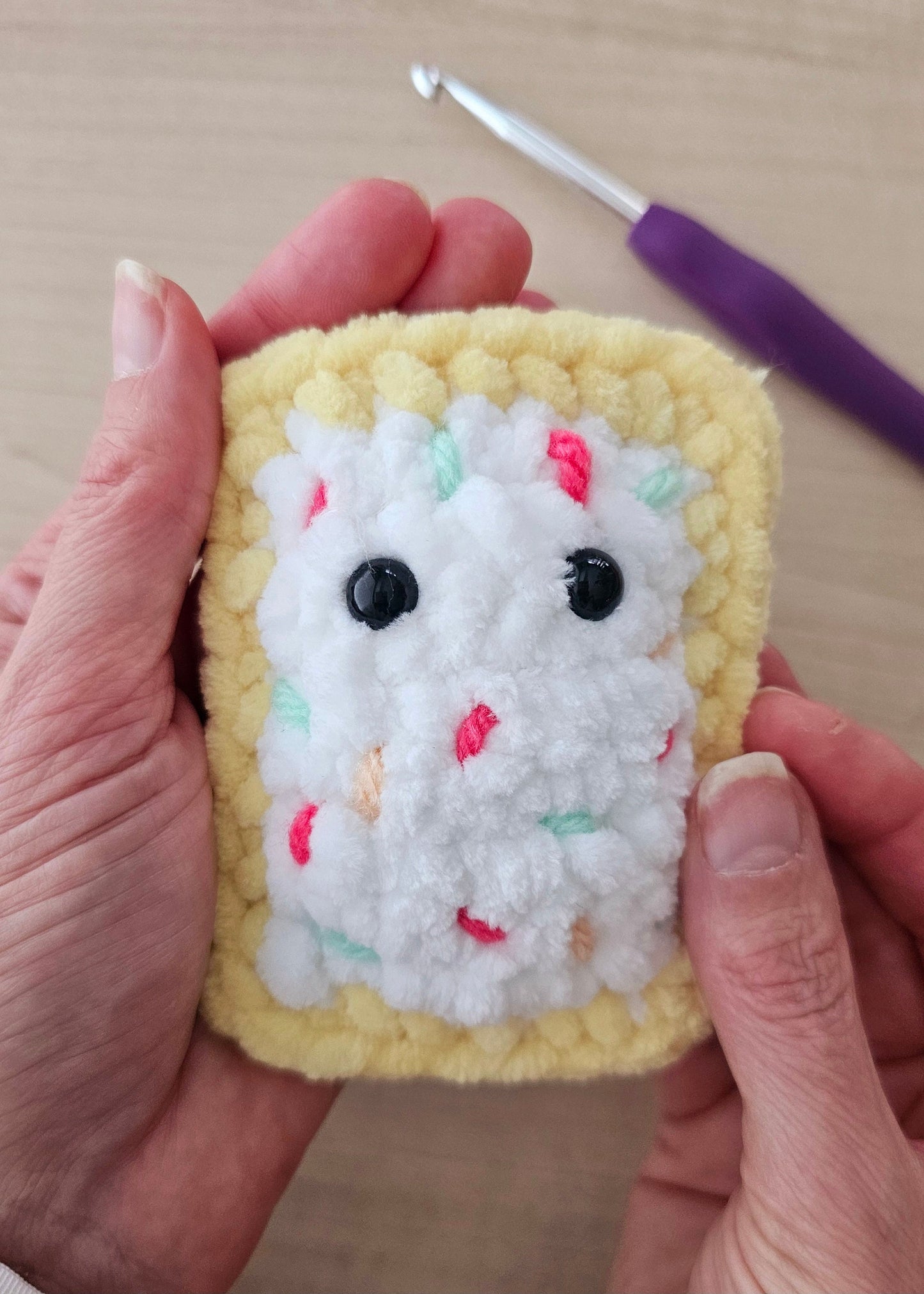 Poptart Mini | CROCHET PATTERN | No Sew | Instant Download PDF | Mini Poppi the Poptart & Keychain