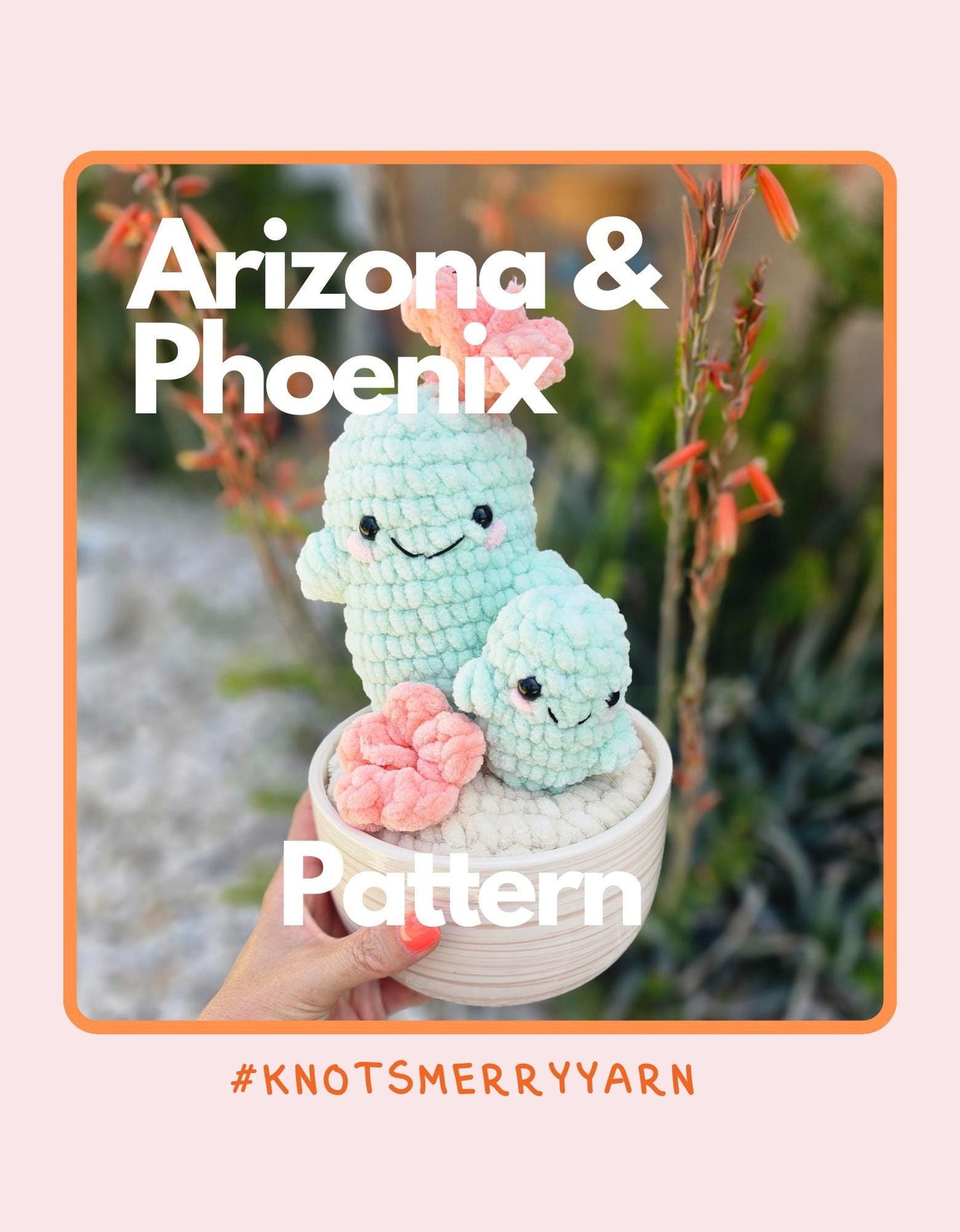 Cactus Succulent | CROCHET PATTERN | Low Sew | Instant Download PDF | Arizona & Phoenix
