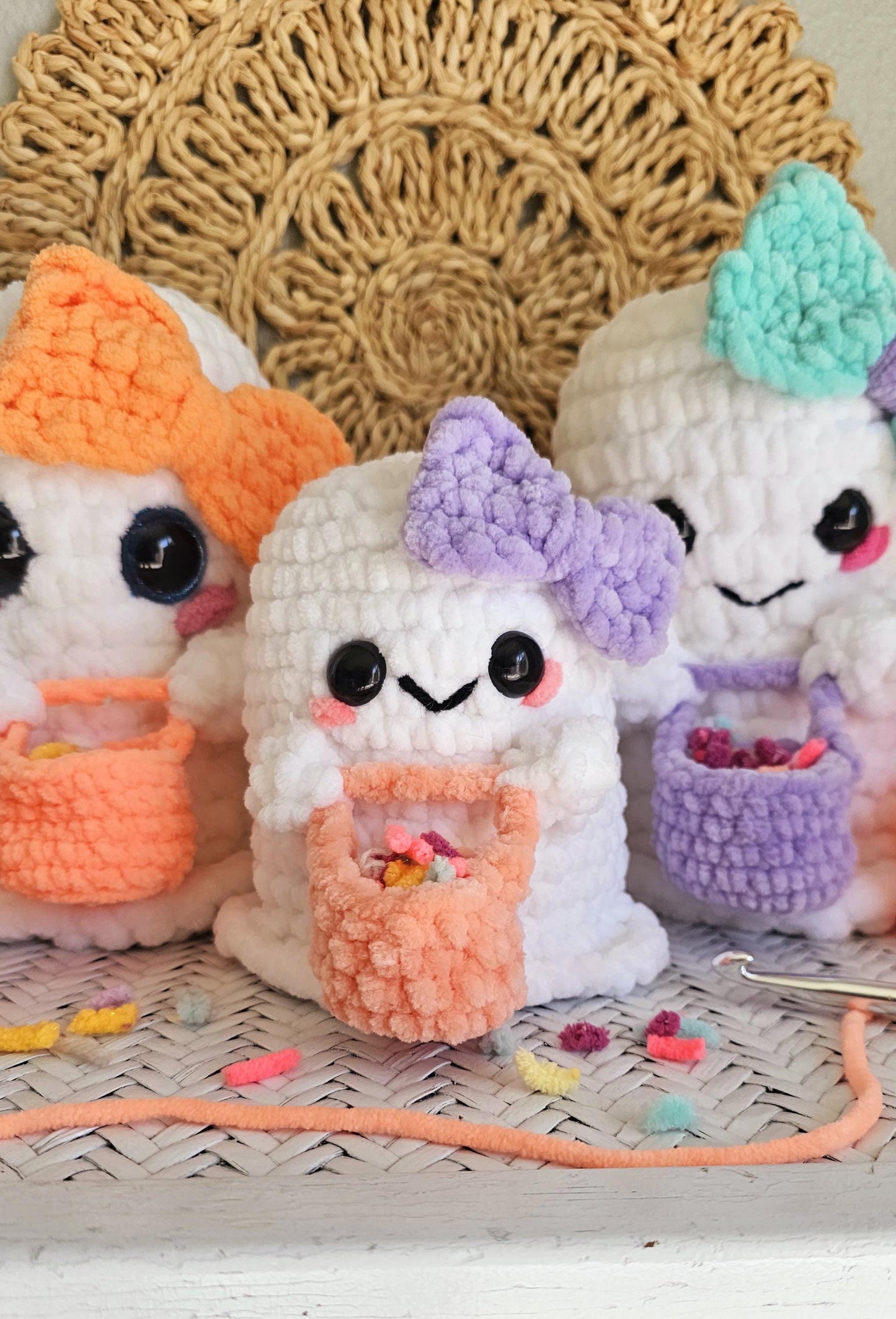 Ghost Crochet Pattern, Halloween Patterns, No Sew, Amigurumi, Sweet Spirits, PDF download, KnotsMerryYarn