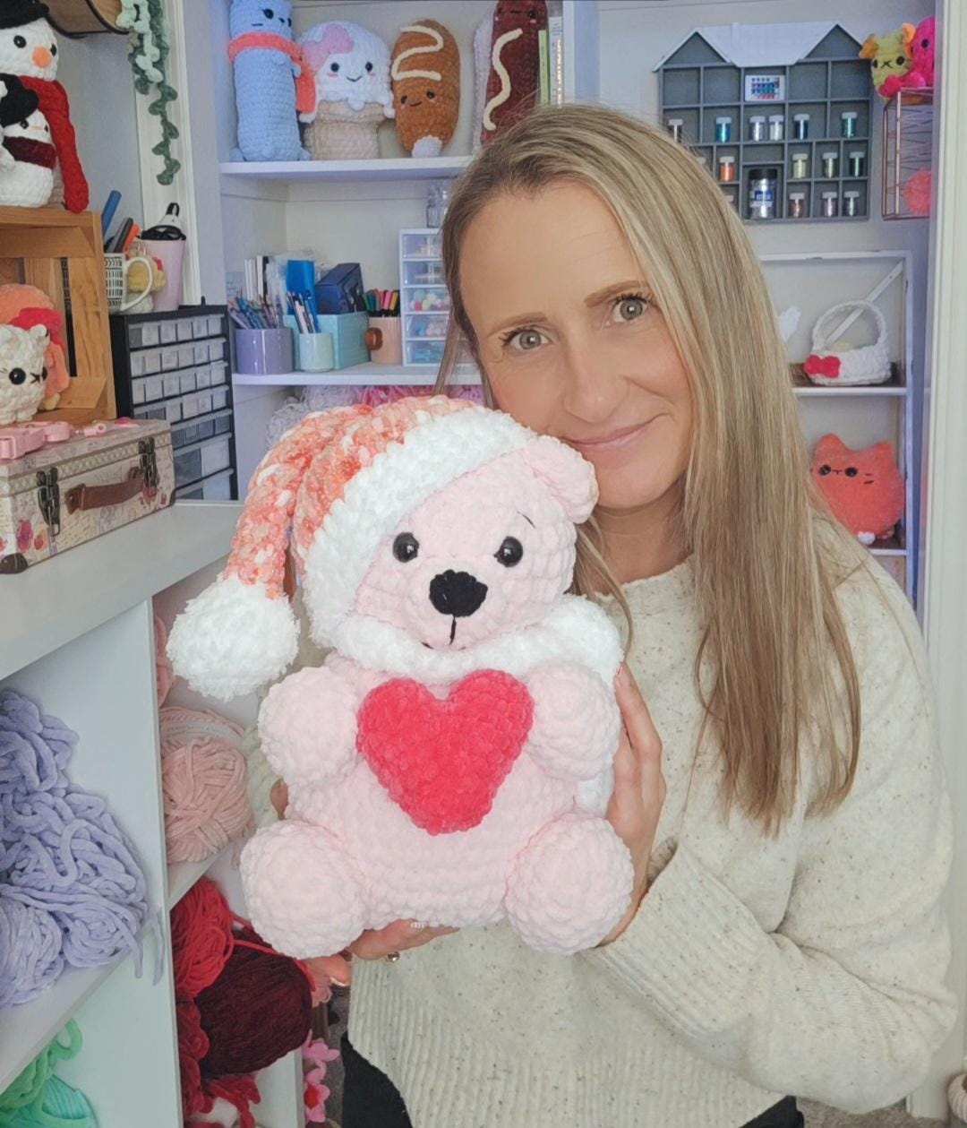 Teddy Bear Crochet Pattern, Amigurumi Bear, Plushie, PDF Download, KnotsMerryYarn