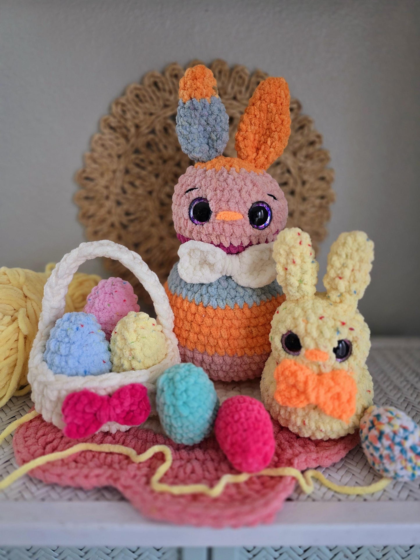 Bunnies| CROCHET PATTERN | Instant Download PDF | Low Sew | Amigurumi | Big Bunny and Baby Bunny | 2 -in- 1