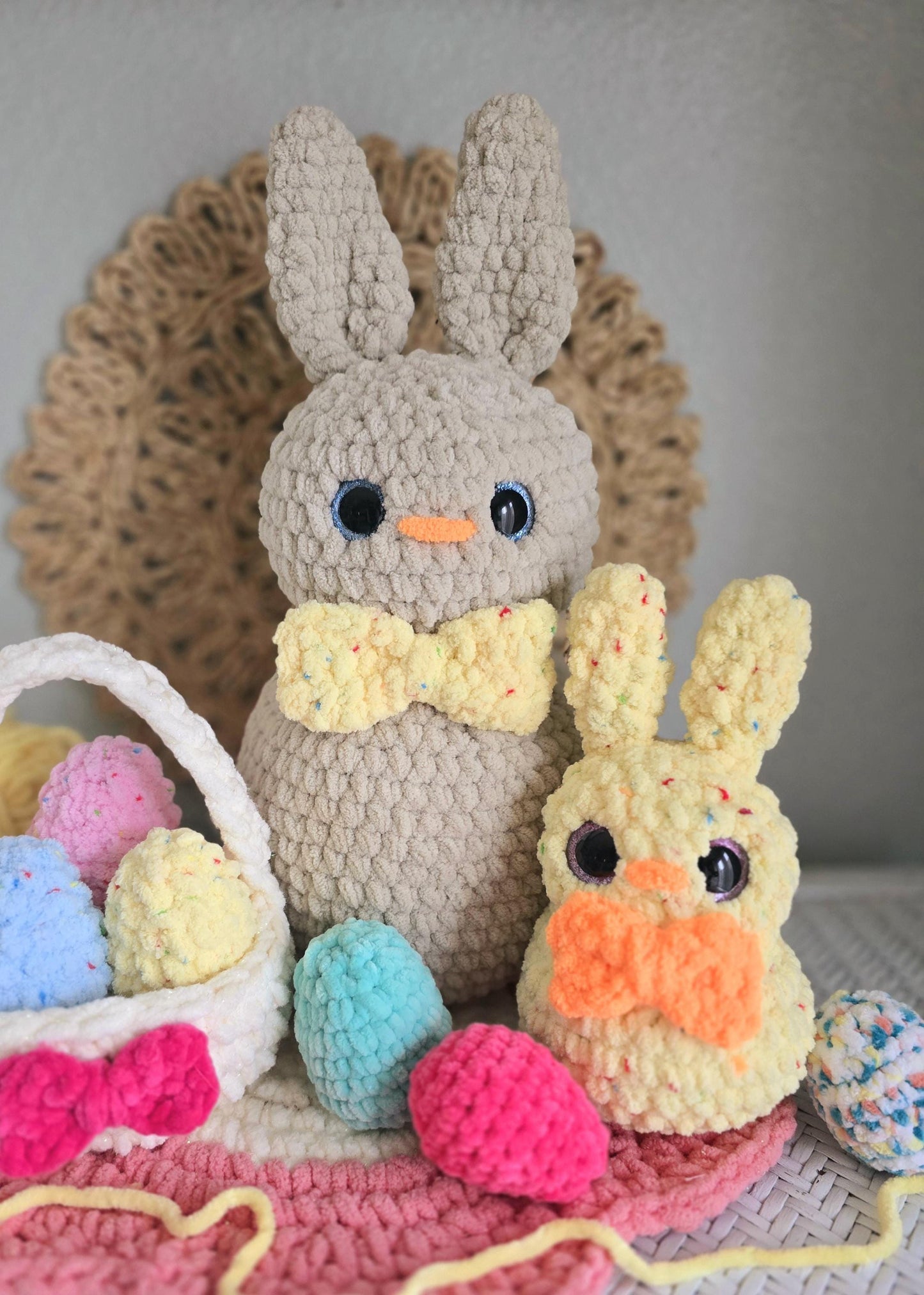 Bunnies| CROCHET PATTERN | Instant Download PDF | Low Sew | Amigurumi | Big Bunny and Baby Bunny | 2 -in- 1