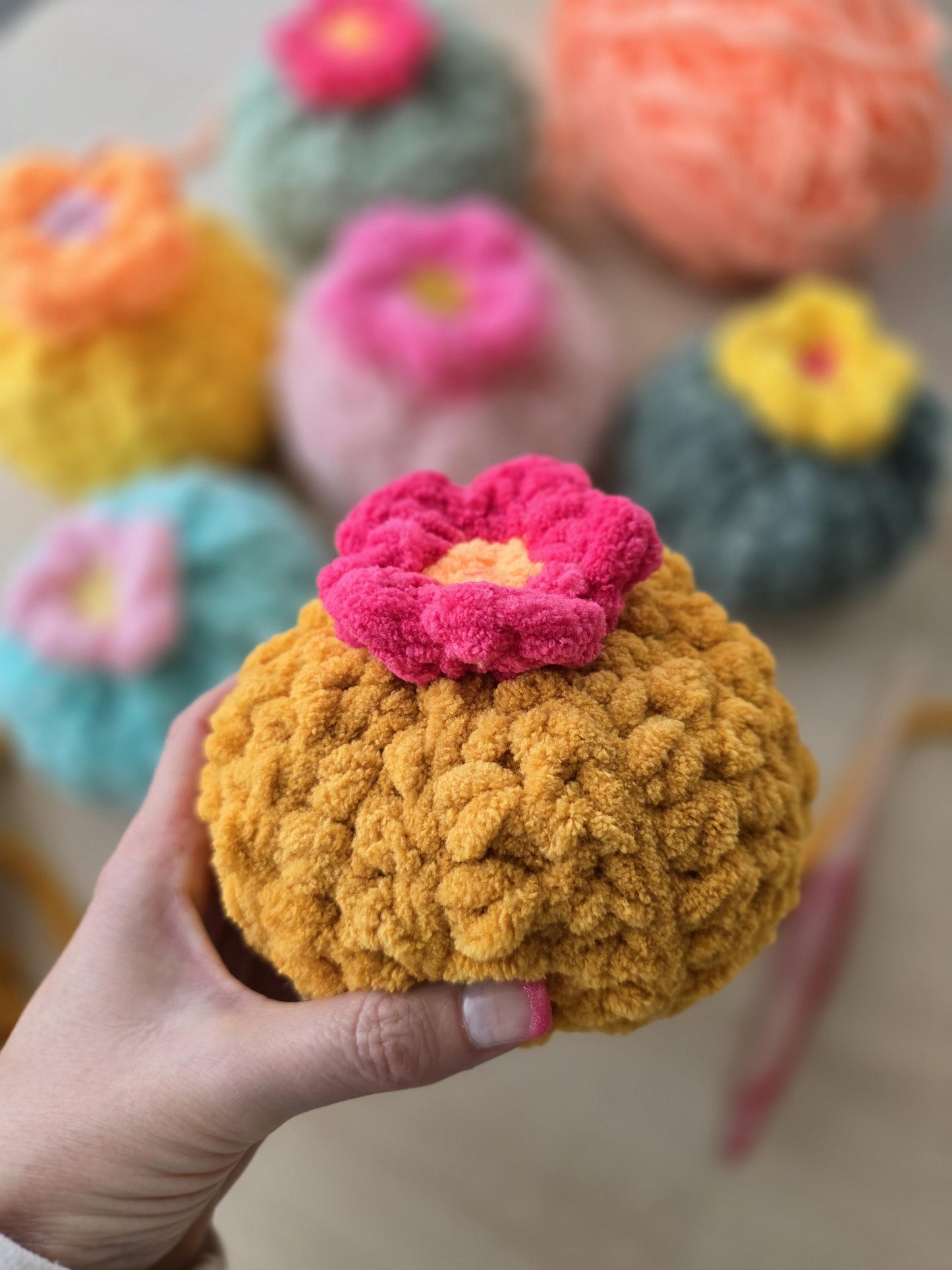 Puffy Crochet Cactus Pattern, Beginner Friendly, Amigurumi, PDF Download, KnotsMerryYarn