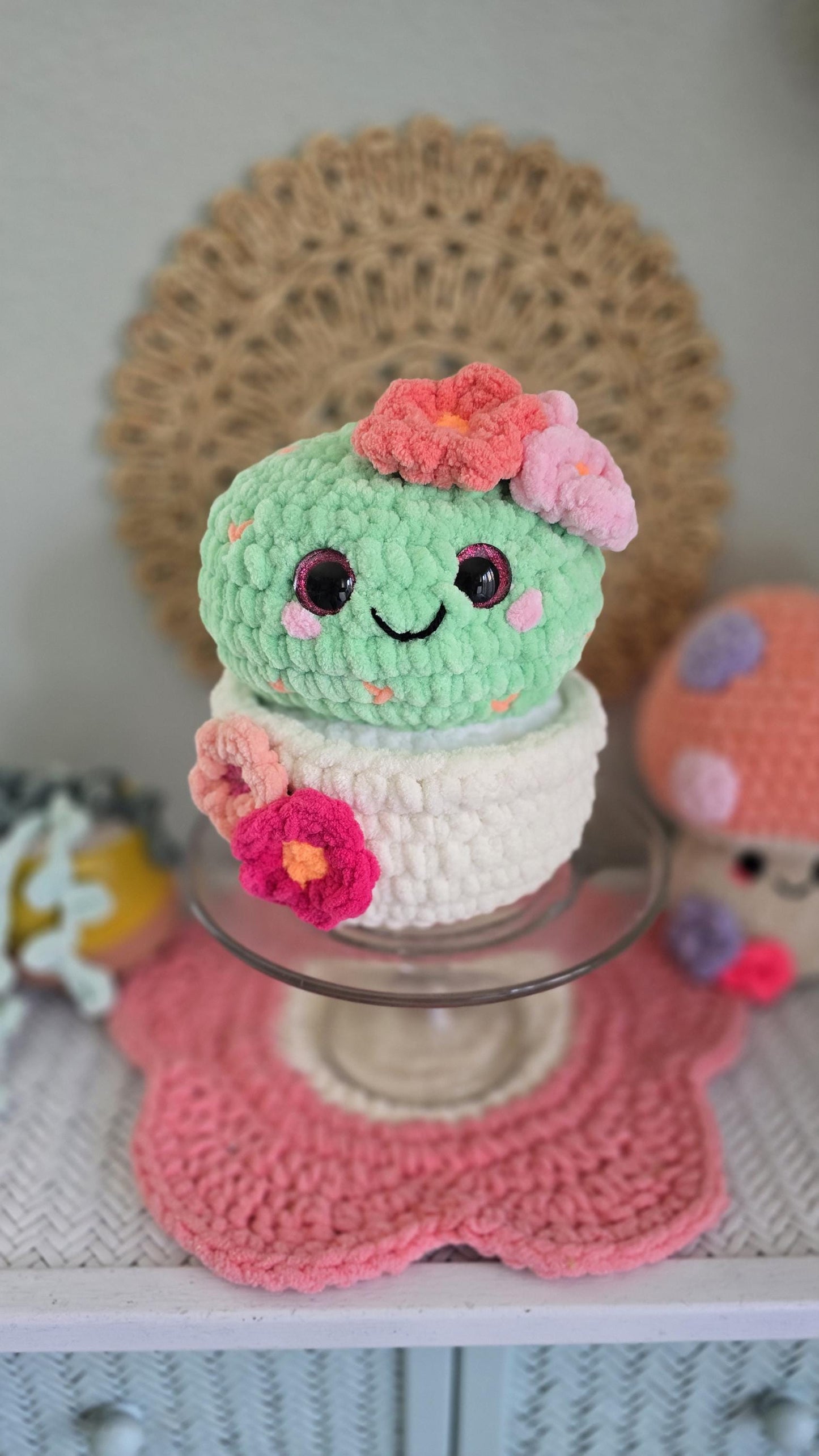 Jumbo Barrel Cactus CROCHET PATTERN, No Sew, Instant Download PDF, Succulent, Amigurumi Cactus, Beginner friendly