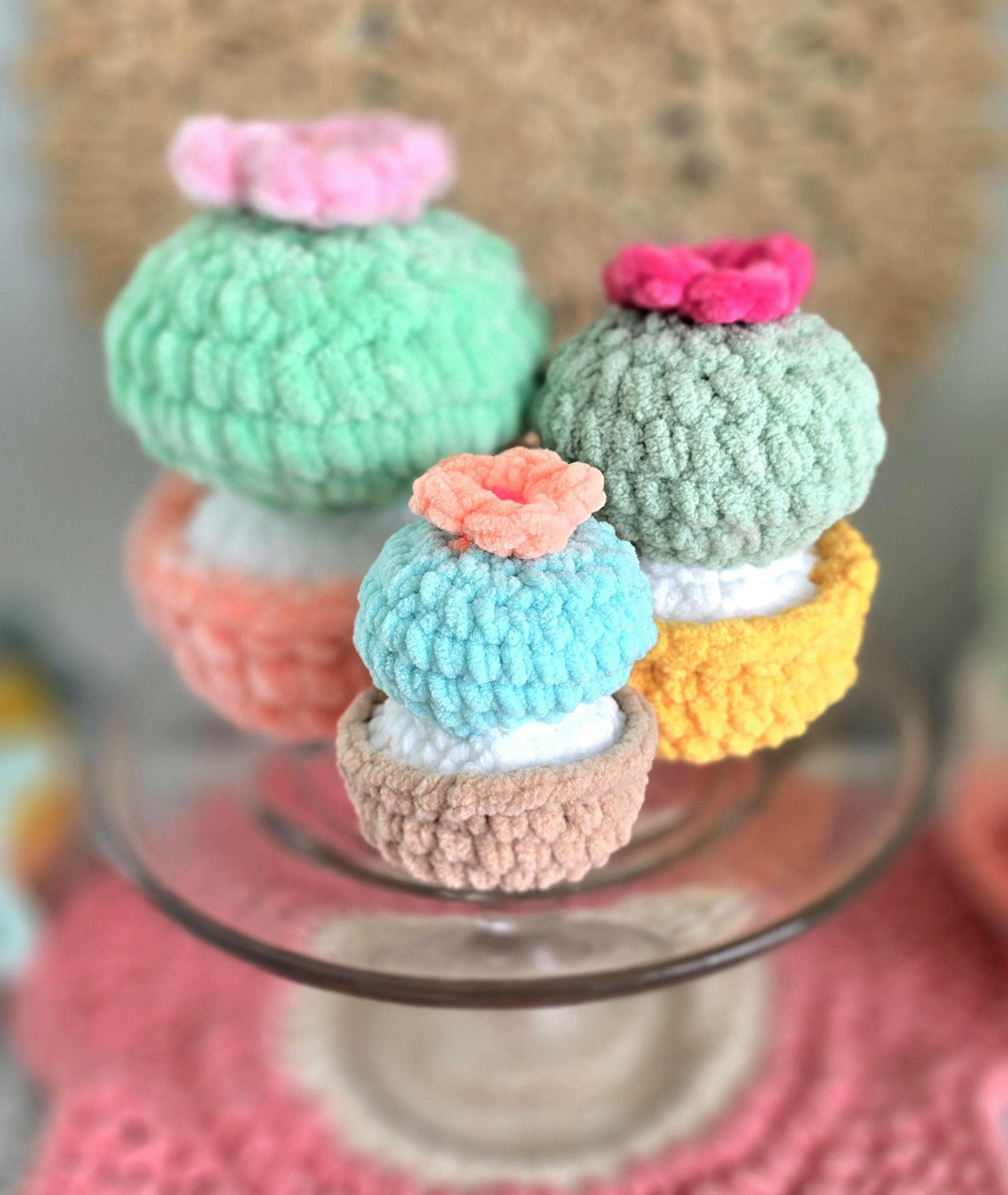 Barrel Cactus CROCHET PATTERN, No Sew, Instant Download PDF, Succulent, Amigurumi Cactus, Beginner friendly, Small size