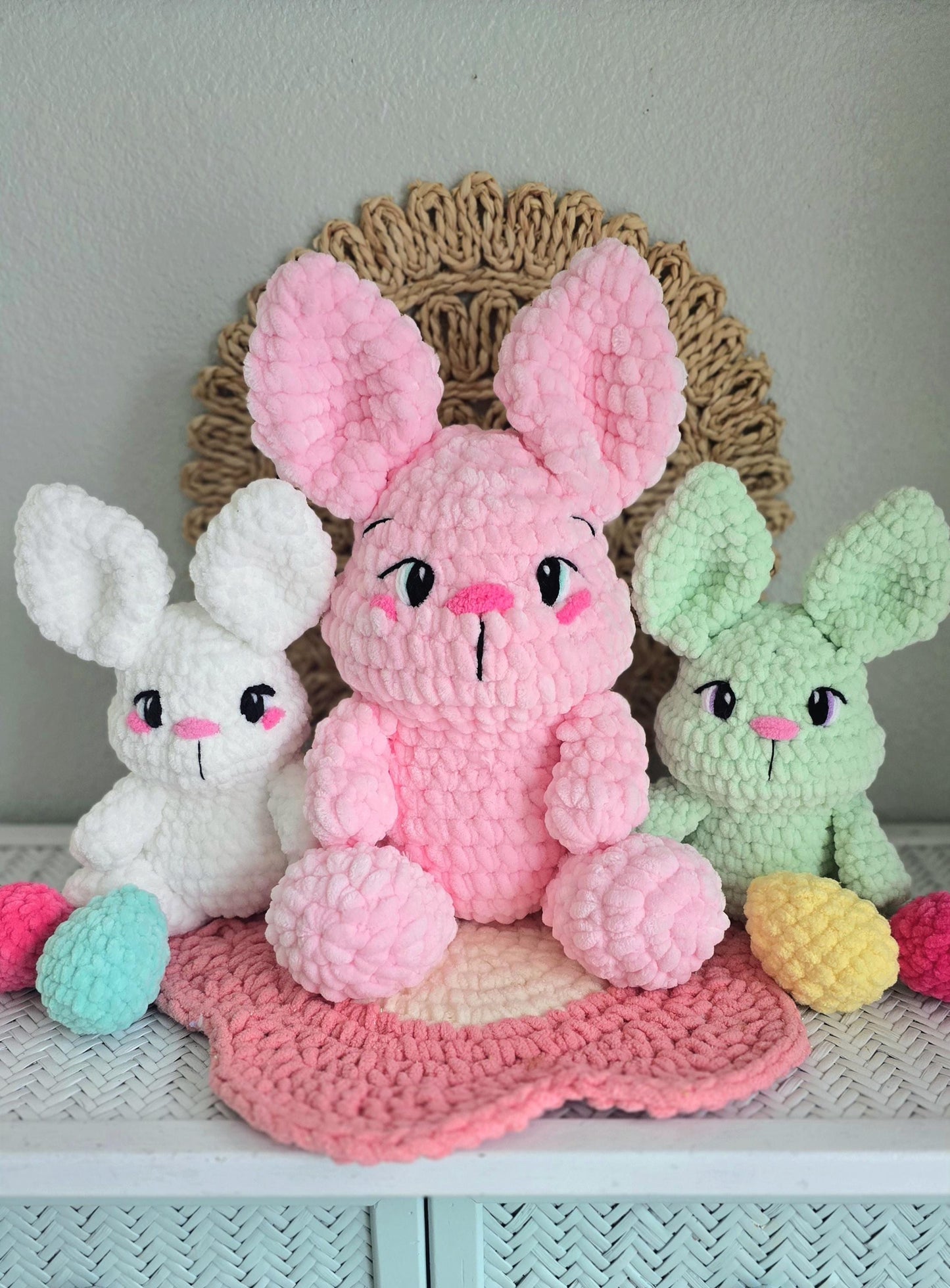 Easter Bunny Crochet Pattern, Amigurumi Bunny PDF, Easy Beginner Pattern, Spring Baby Shower Gift, Rabbit Plush