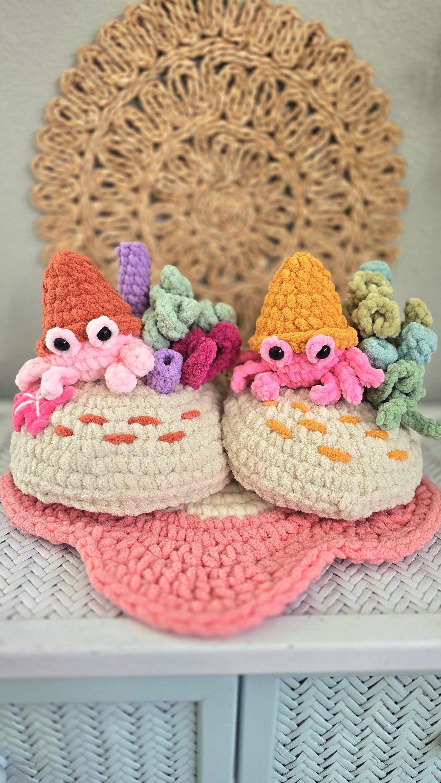 Low-Sew Freshwater Crochet Pattern: Axolotl & Hermit Crab Amigurumi, Cozy Creek Collection
