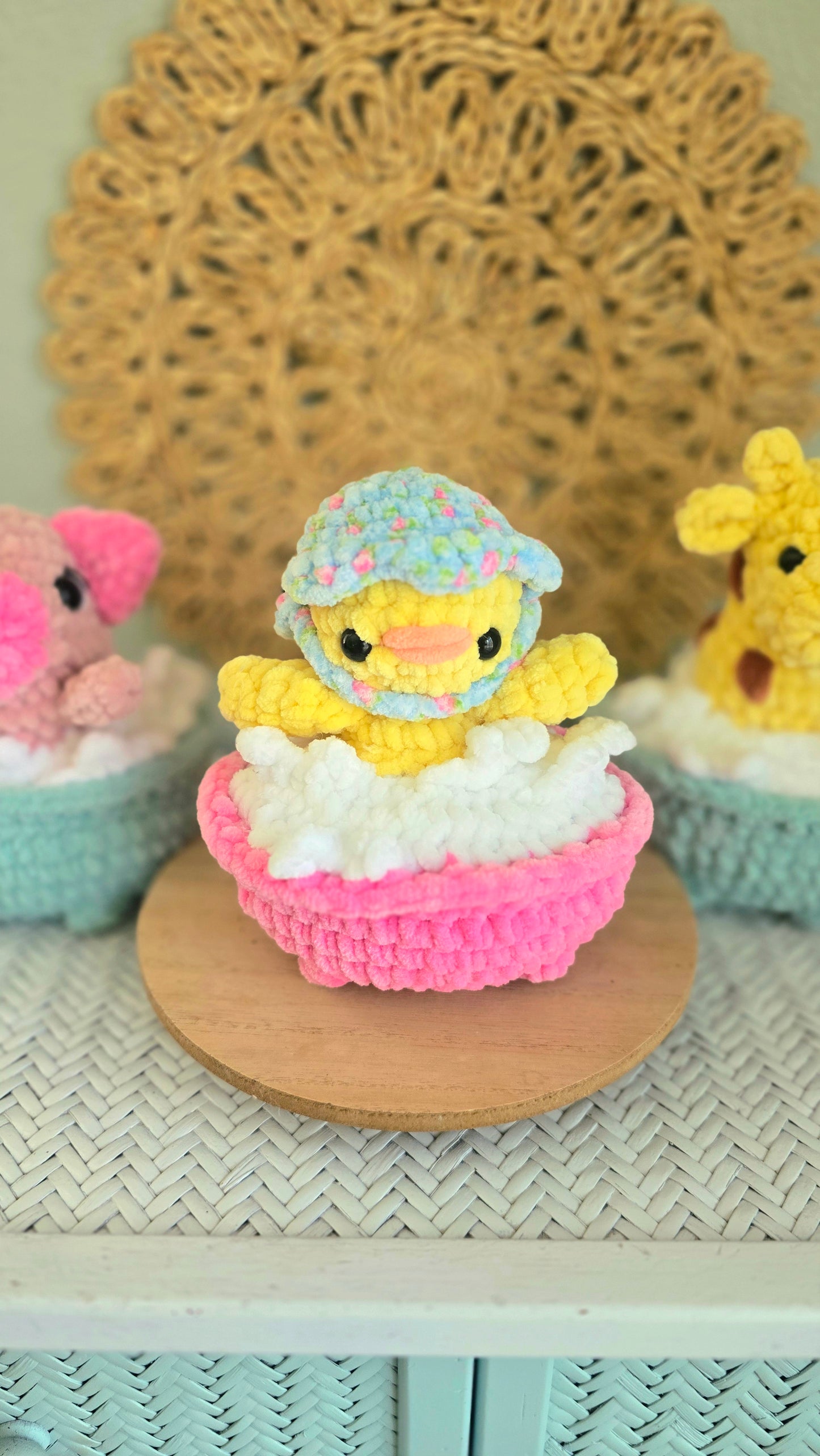Crochet Pattern, Low-Sew Bathtub Animals, Amigurumi Bath Toys, Crochet Plush Pattern, Bubble Buddies, Beginner-Intermediate Crochet PDF