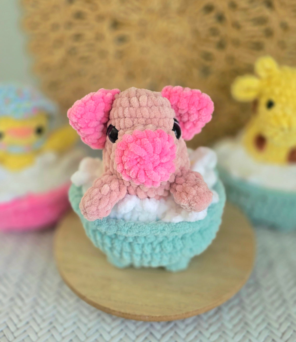 Crochet Pattern, Low-Sew Bathtub Animals, Amigurumi Bath Toys, Crochet Plush Pattern, Bubble Buddies, Beginner-Intermediate Crochet PDF