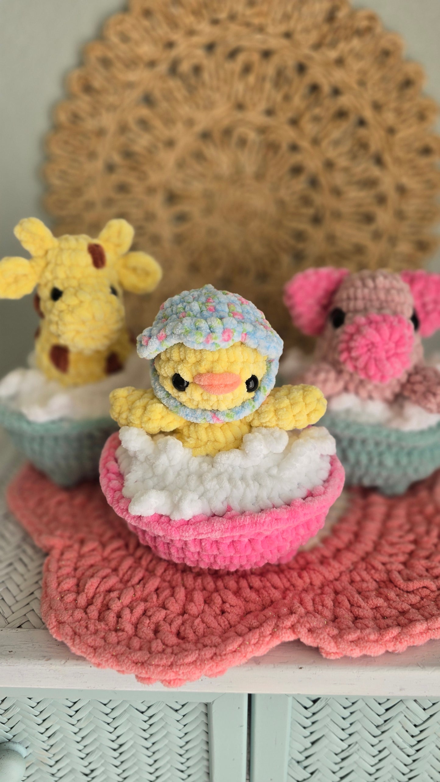 Crochet Pattern, Low-Sew Bathtub Animals, Amigurumi Bath Toys, Crochet Plush Pattern, Bubble Buddies, Beginner-Intermediate Crochet PDF
