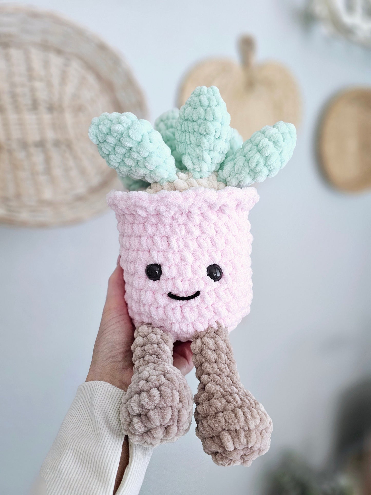 Succulents Crochet Pattern, Ginny & Georgia, Amigurumi, Crochet Cactus, PDF Download, KnotsMerryYarn