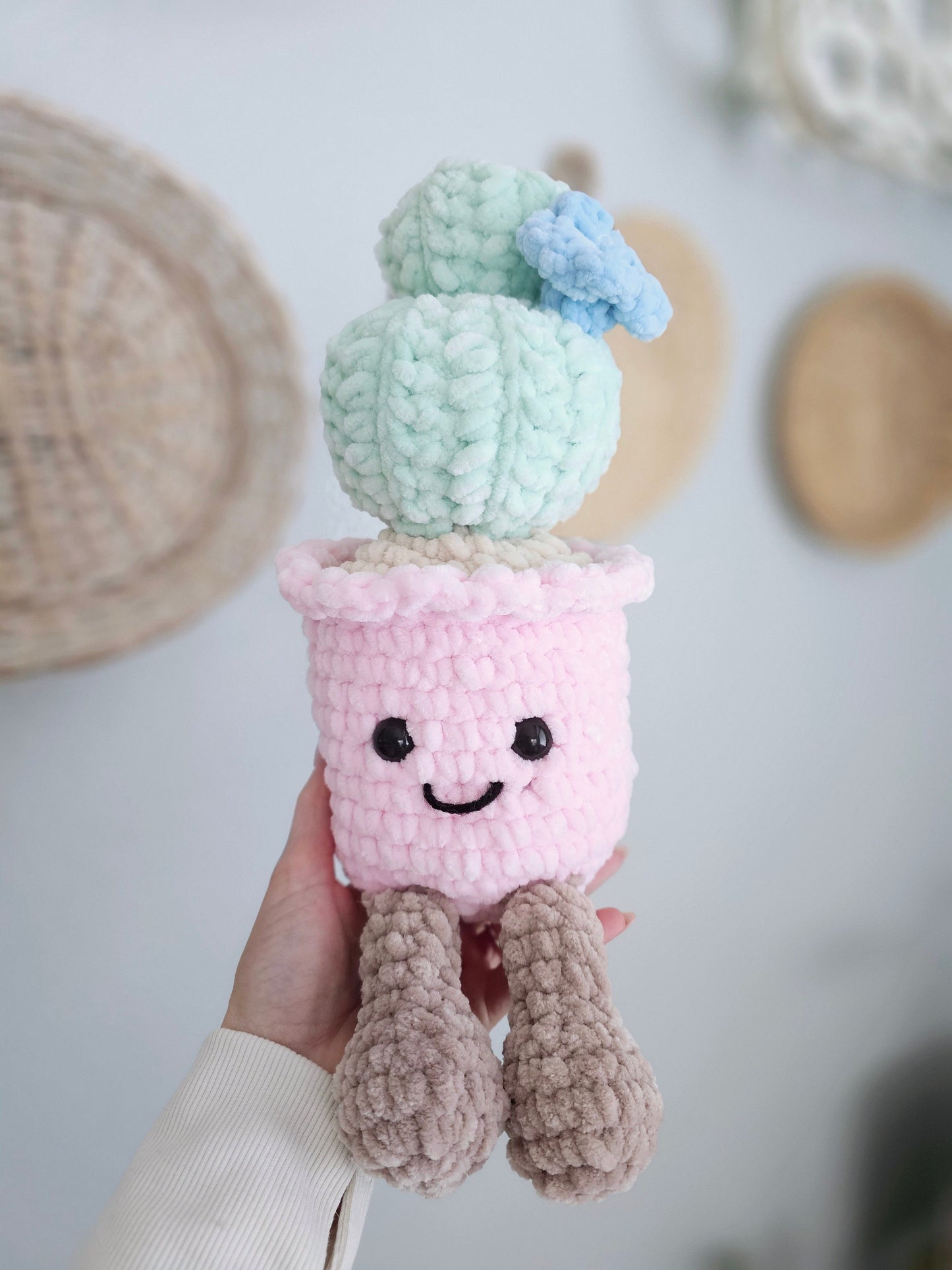 Succulents Crochet Pattern, Ginny & Georgia, Amigurumi, Crochet Cactus, PDF Download, KnotsMerryYarn