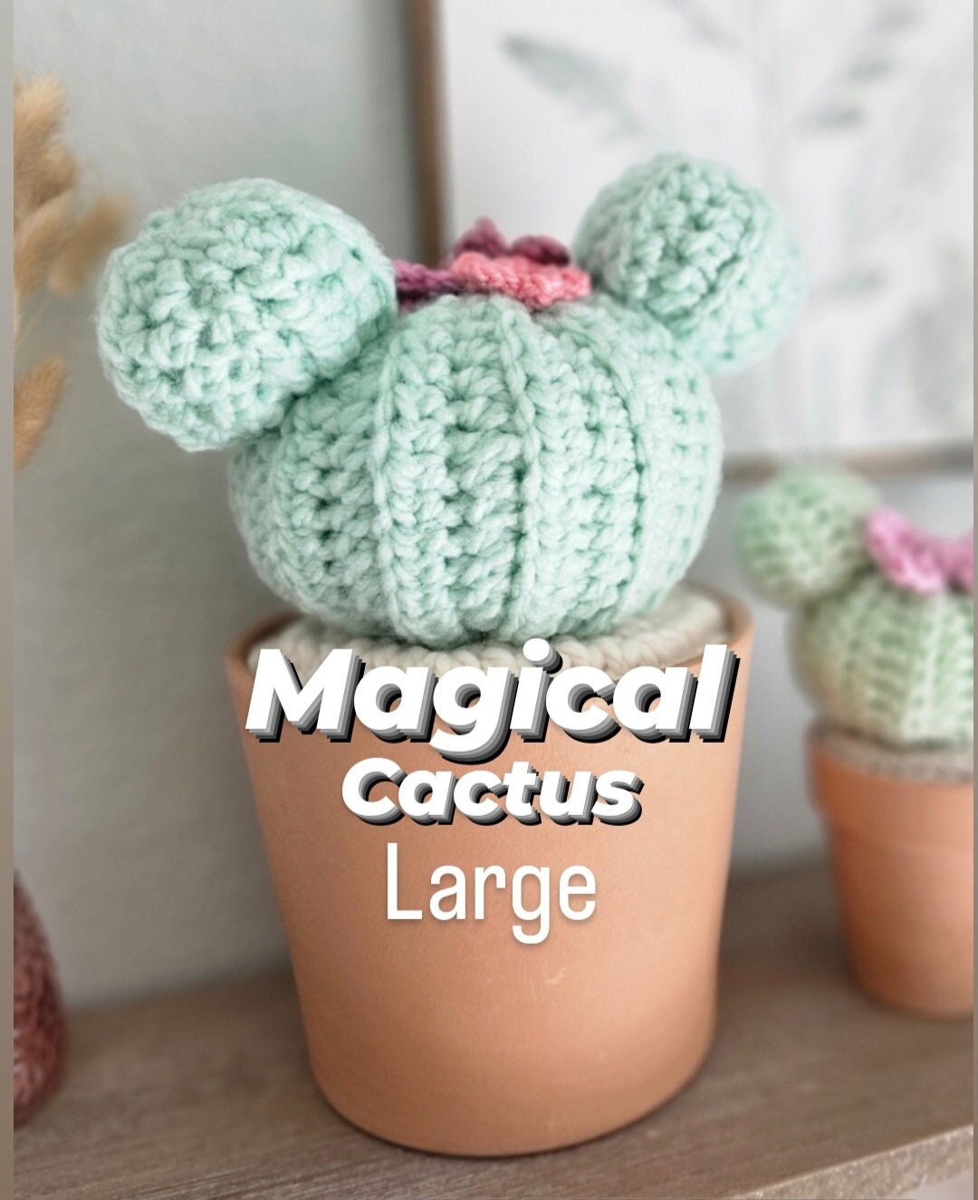 Cactus Crochet pattern, Large Magical Cactus, PDF Download, KnotsMerryYarn