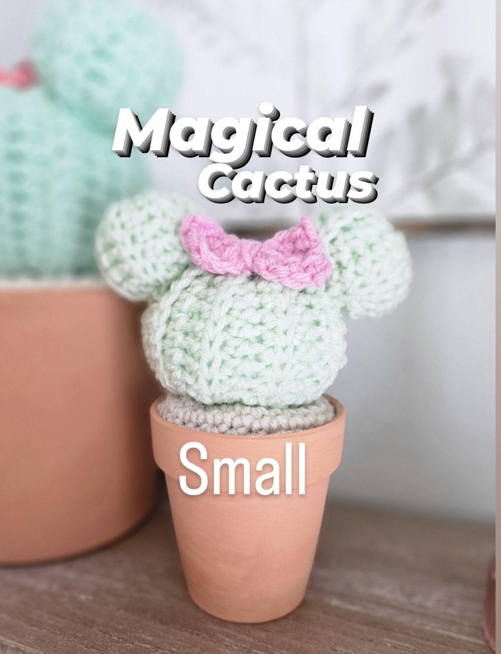Small Crochet Cactus Pattern, Small Magical Cactus, Amigurumi, PDF Download, KnotsMerryYarn