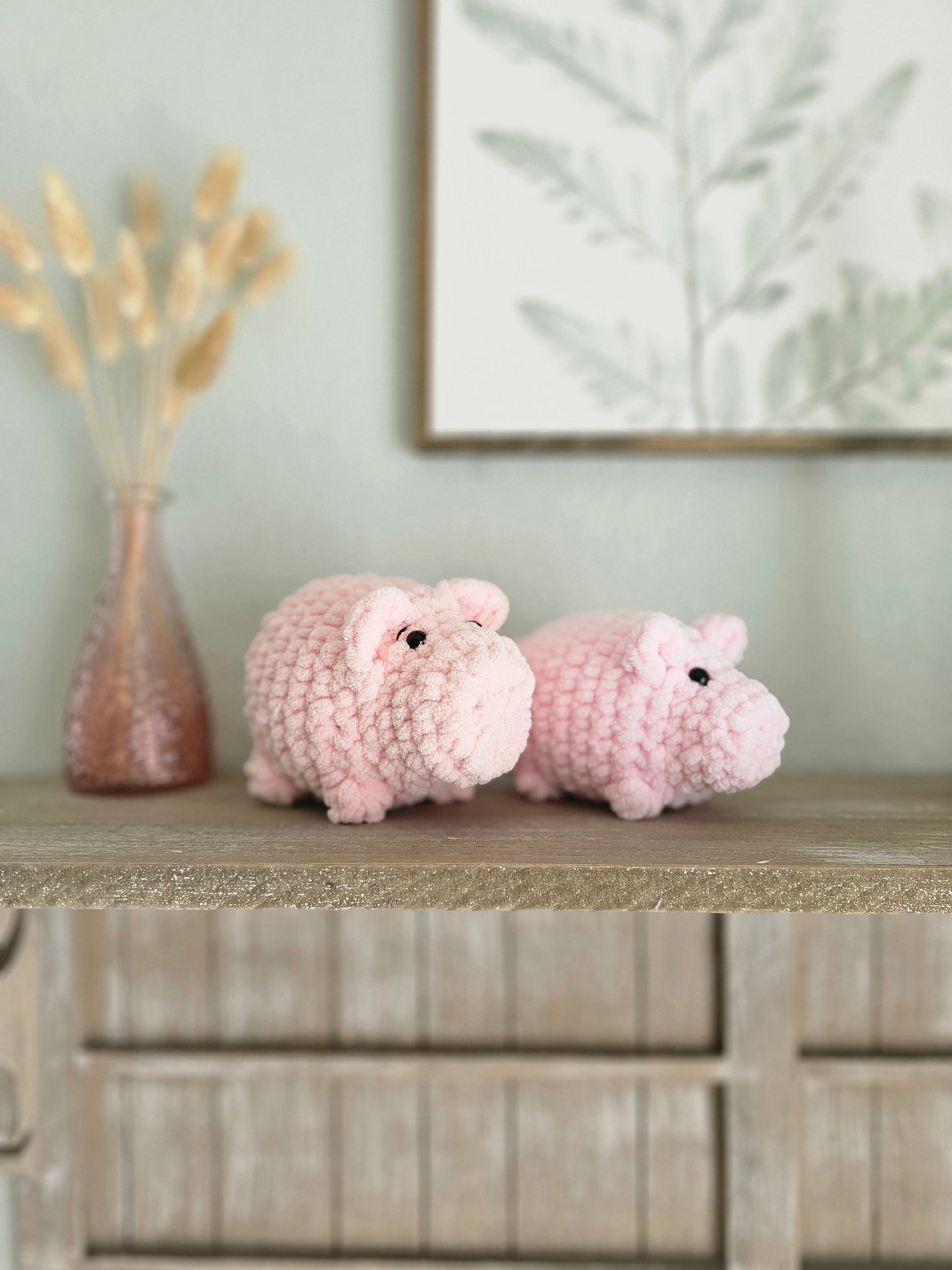 Pig Crochet Pattern, No-Sew Amigurumi Pig, Easy PDF Download, Cute Farm Animal Plush Pattern, KnotsMerryYarn