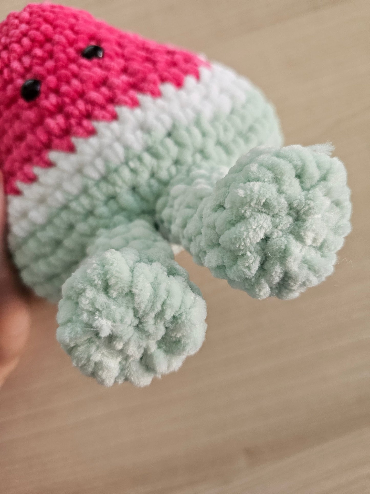 Crochet Watermelon Pattern, No Sew, Amigurumi Watermelon, Watermelon with legs, Plush