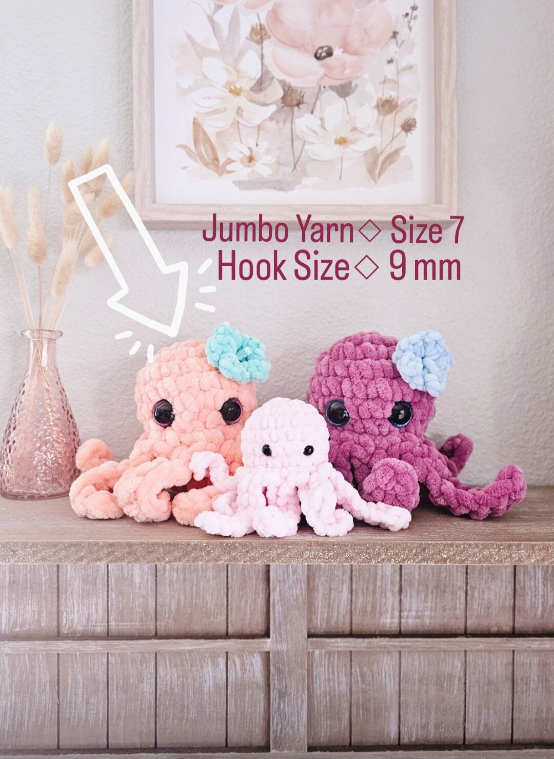 Octopus Crochet Pattern, No Sew, Oggie the Octopus, PDF Download, KnotsMerryYarn