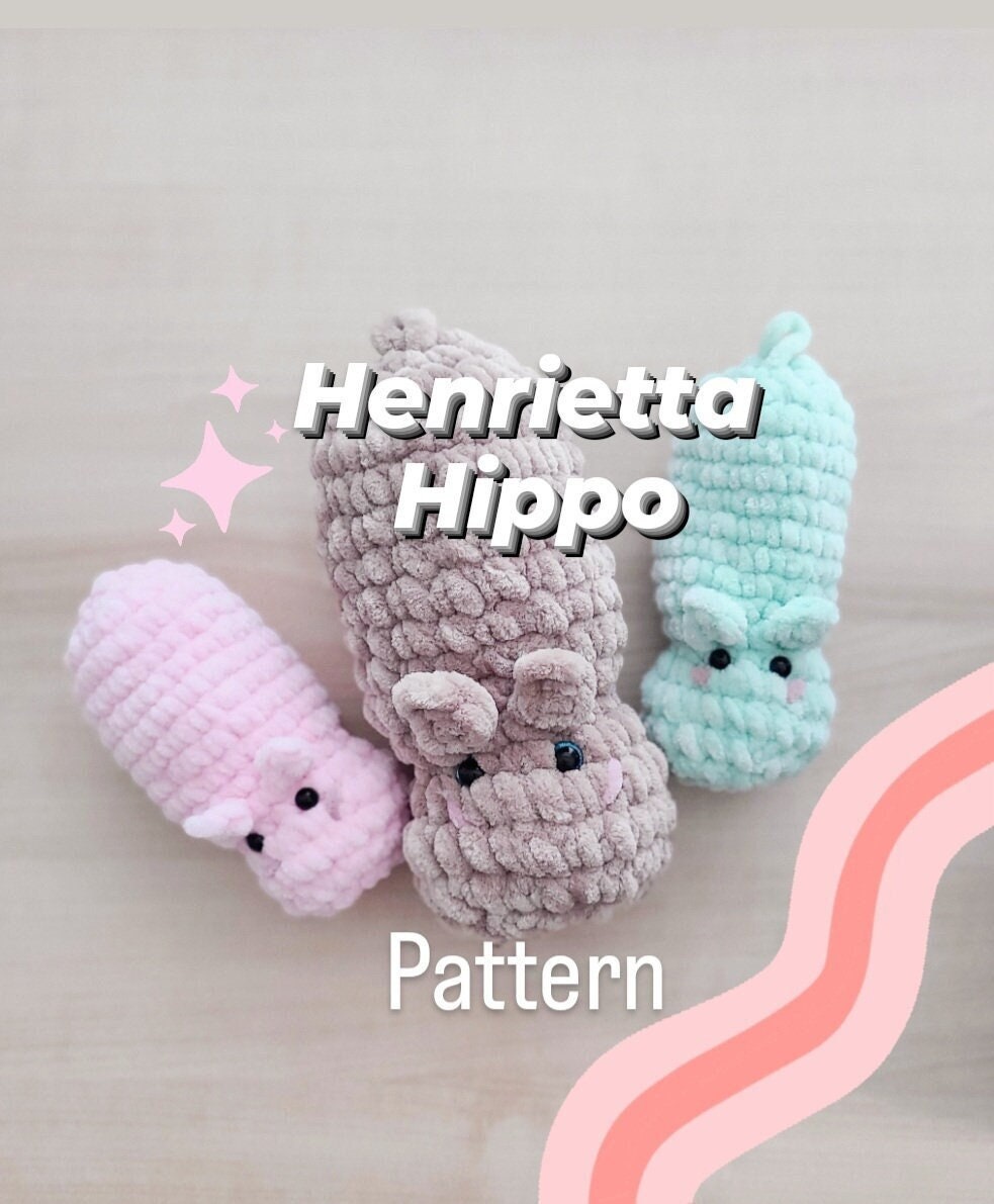 Hippo | CROCHET PATTERN | No Sew | Instant Download PDF | Henreitta Hippo