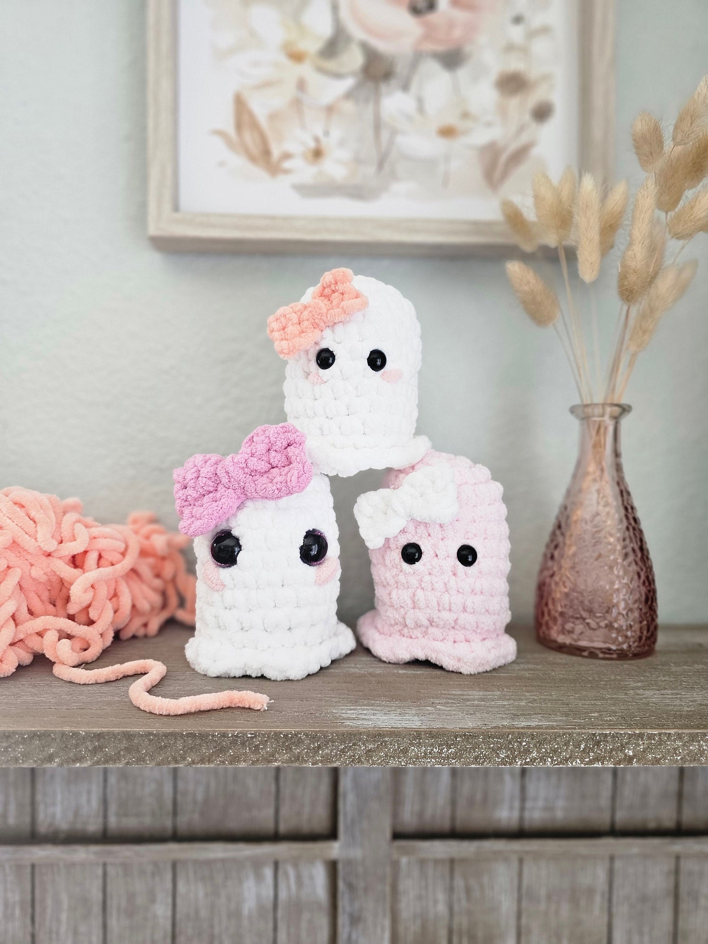Ghost Crochet Pattern, No Sew, Halloween, Spooks, PDF Download, KnotsMerryYarn