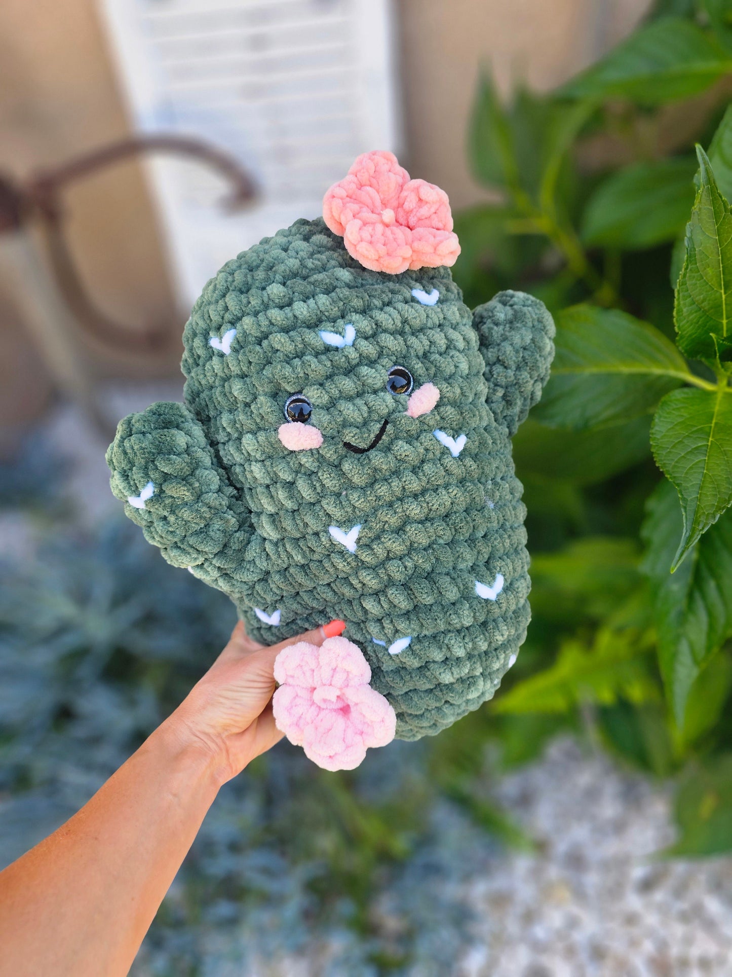Crochet Cactus Pattern | No Sew Jumbo Plushie | Easy Amigurumi Plant PDF | Cute Plant Plushie | Beginner Crochet | Cactus Plush