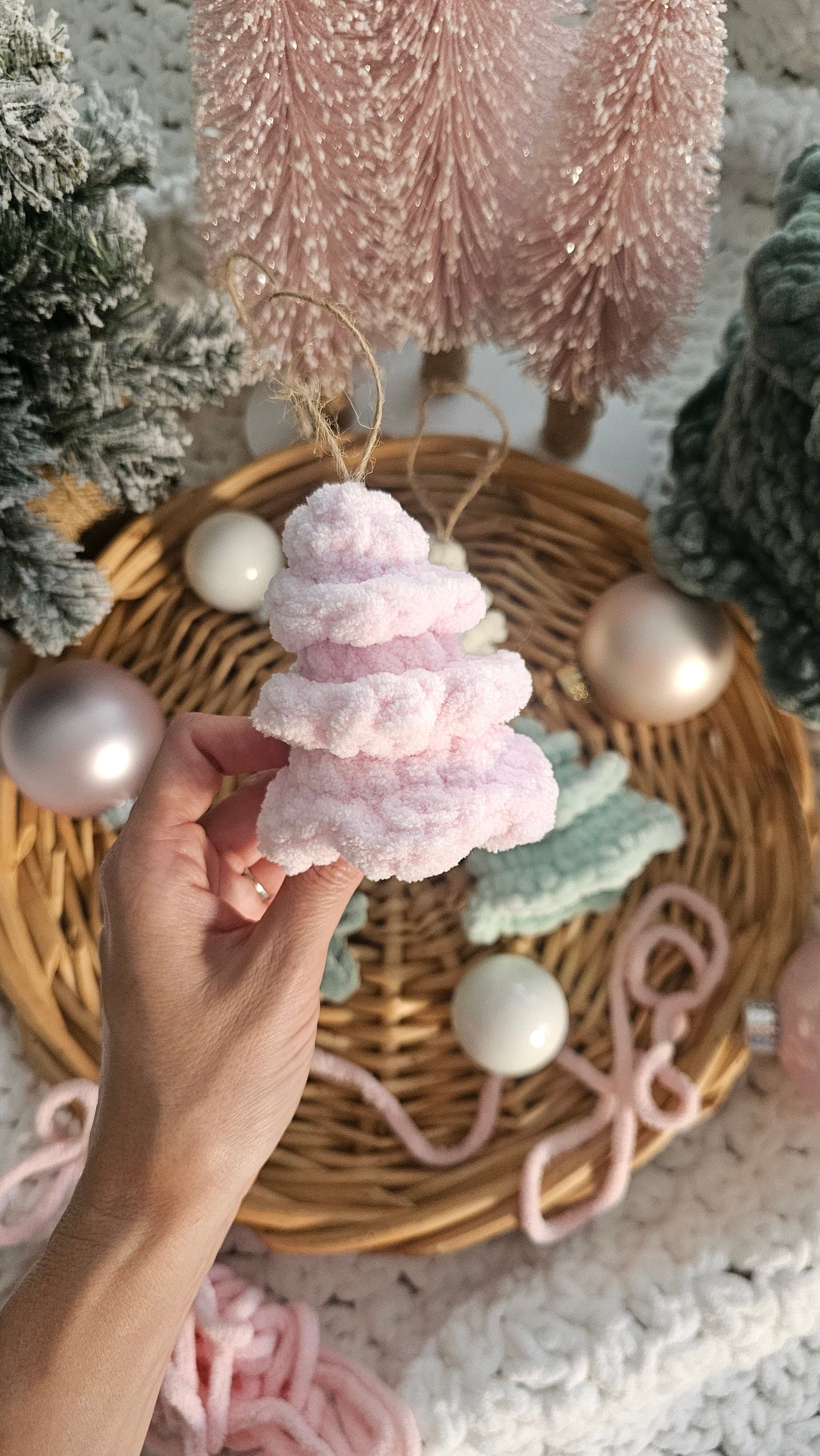 Christmas Tree Ornament, Christmas Crochet Pattern, No Sew, PDF Download, KnotsMerryYarn