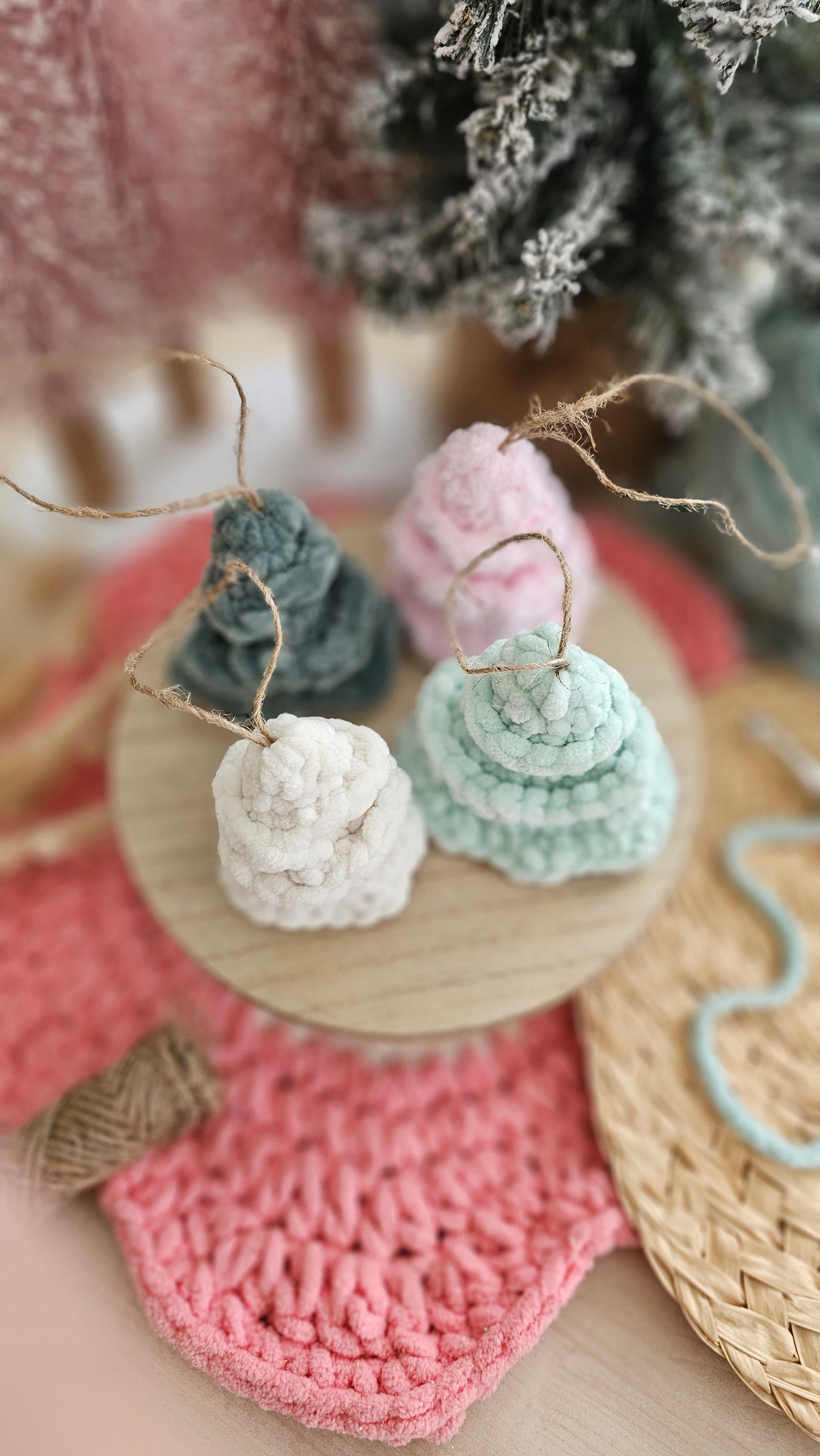 Christmas Tree Ornament, Christmas Crochet Pattern, No Sew, PDF Download, KnotsMerryYarn