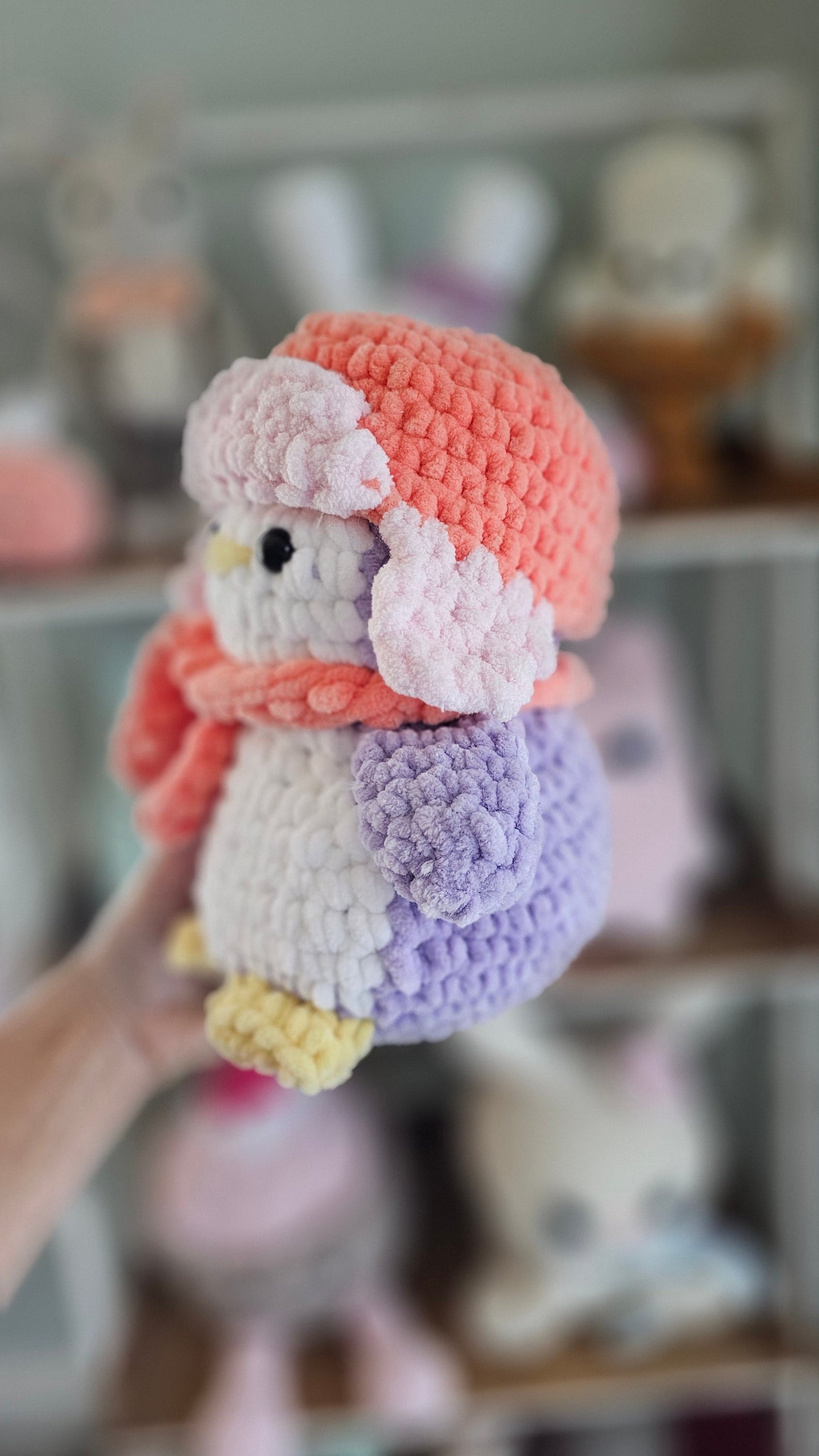 Penguin Crochet Pattern, No Sew, Amigurumi, Pearl the Penguin, PDF Download, KnotsMerryYarn