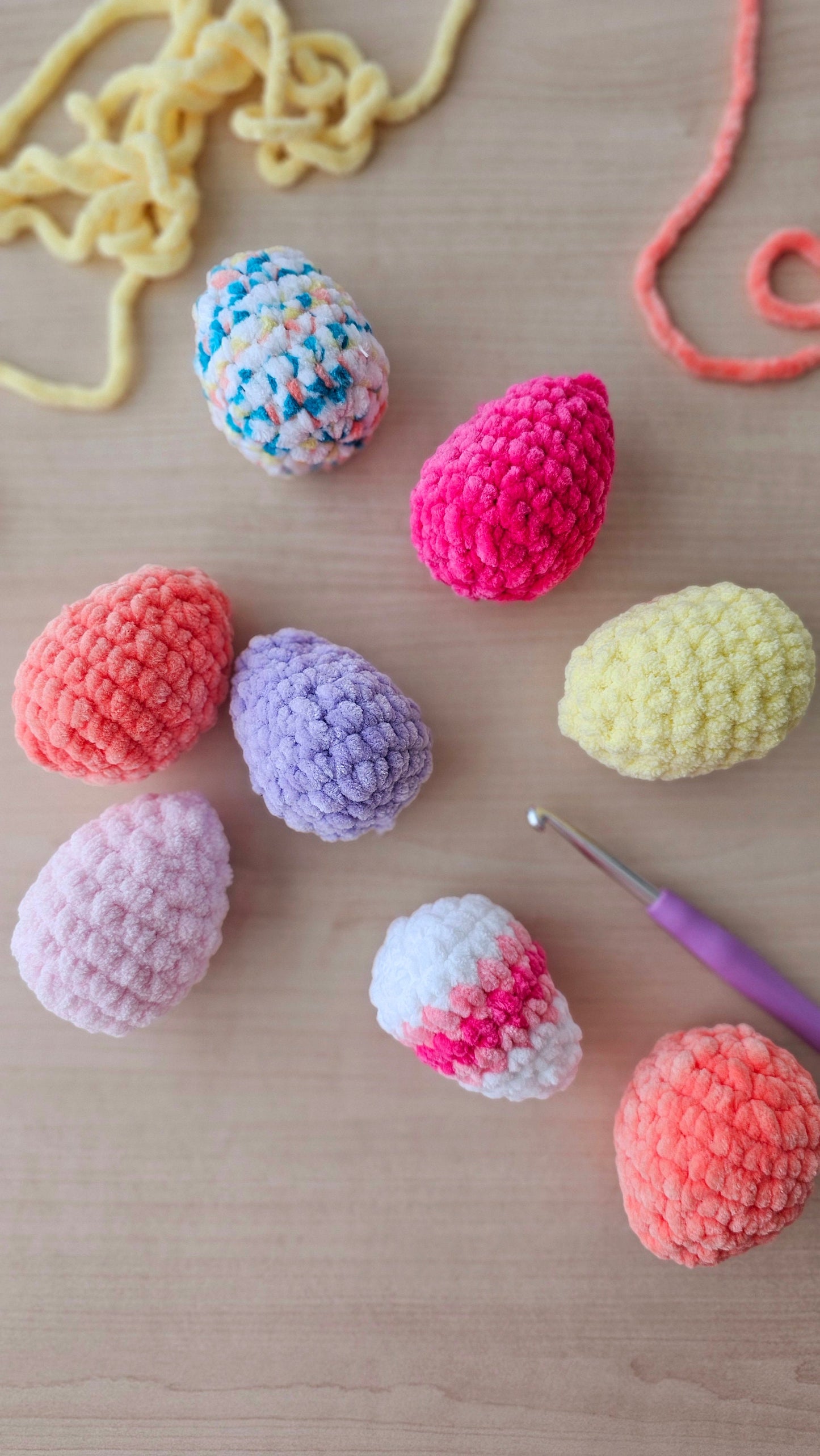 Eggs | CROCHET PATTERN | Instant Download PDF | No Sew | Easter Eggs | Crochet Pattern for Easter Eggs | Easy Crochet Egg