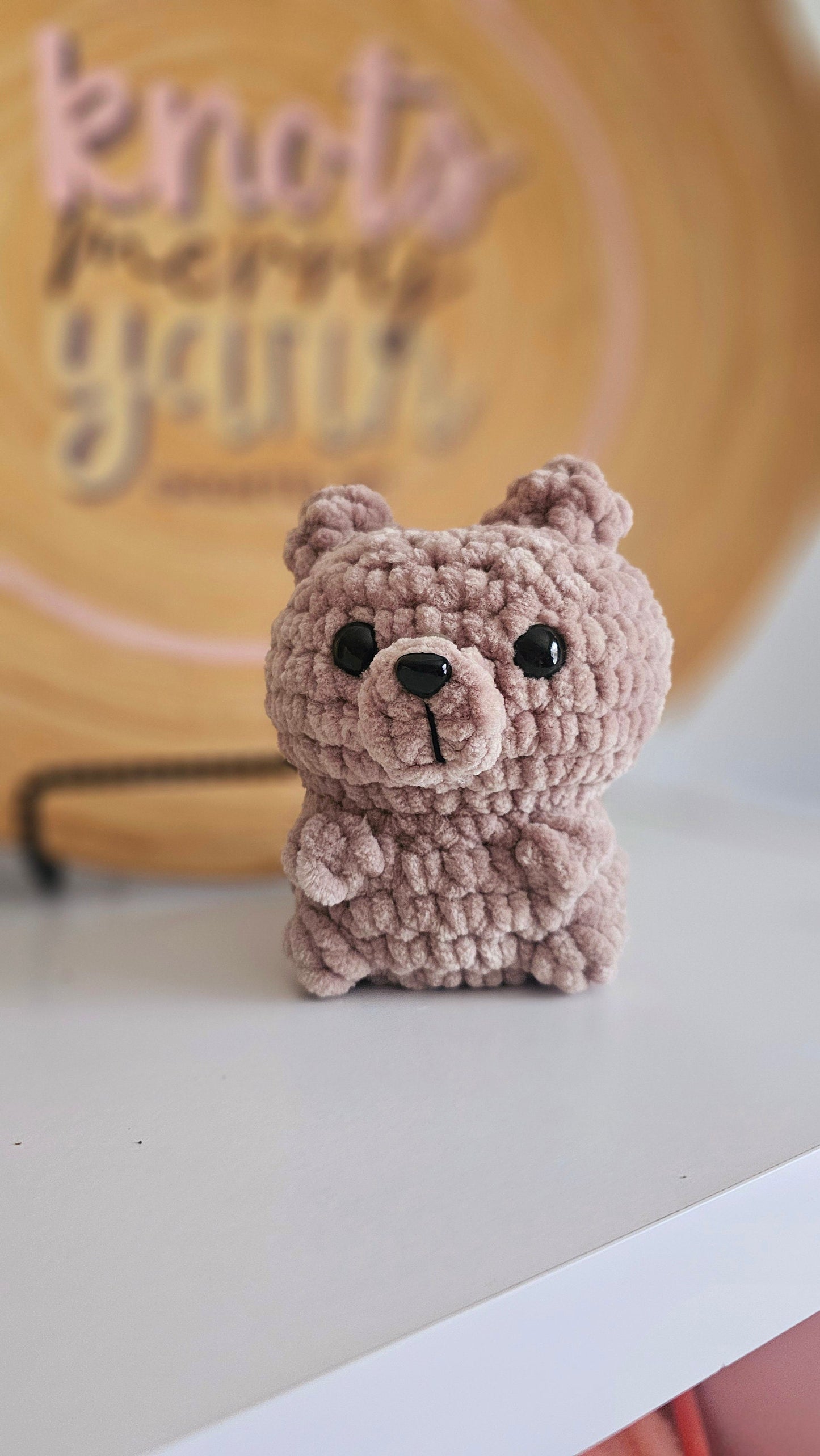 Bear Crochet Pattern, No Sew, Amigurumi, PDF Download, KnotsMerryYarn