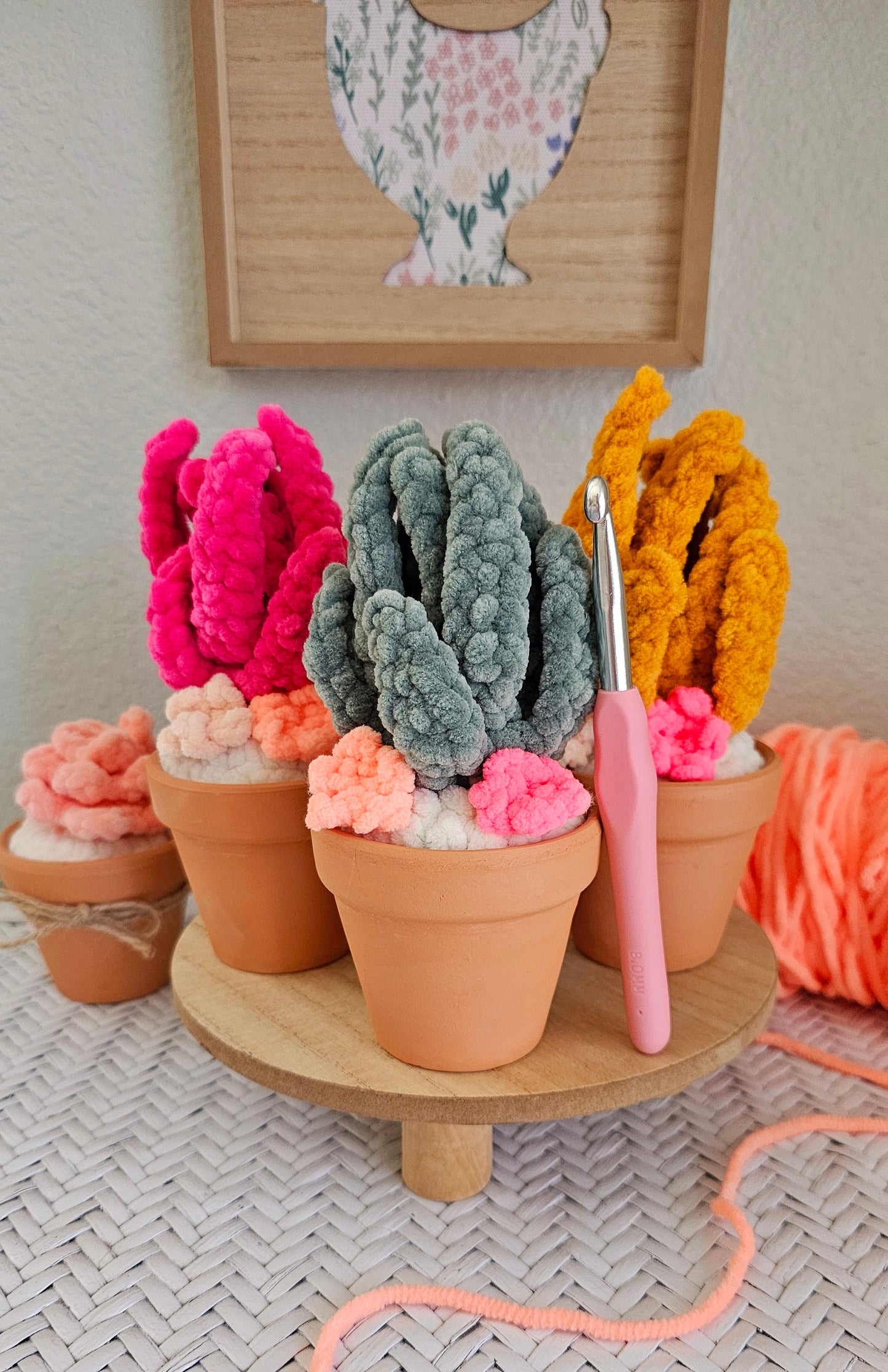 Cactus Plant Crochet Pattern, Low Sew, Aloe Vera, Decor, PDF Download, KnotsMerryYarn