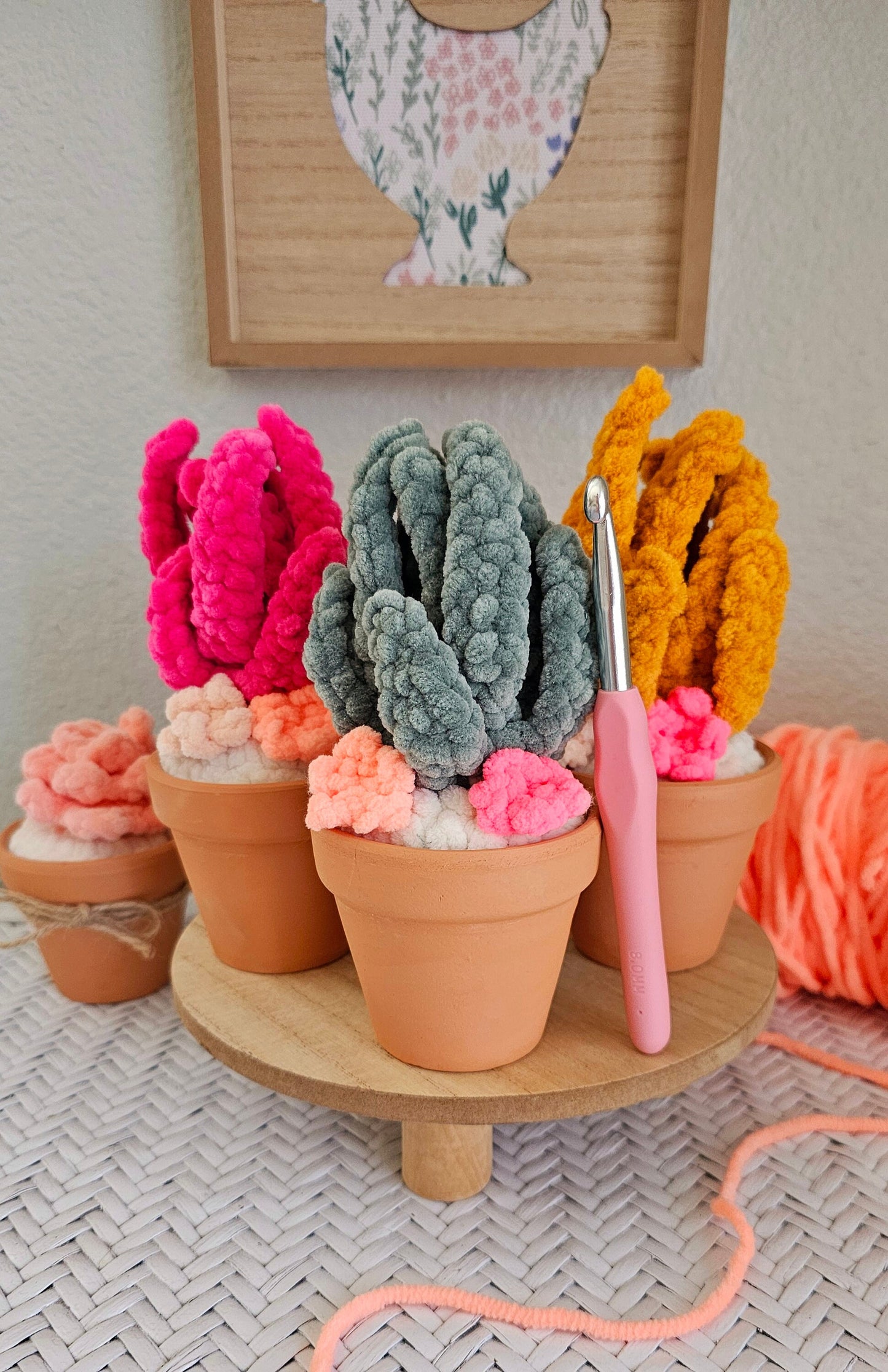 Crochet Cactus Plant Pattern, Low Sew, Aloe Vera, Decor, PDF Download, KnotsMerryYarn