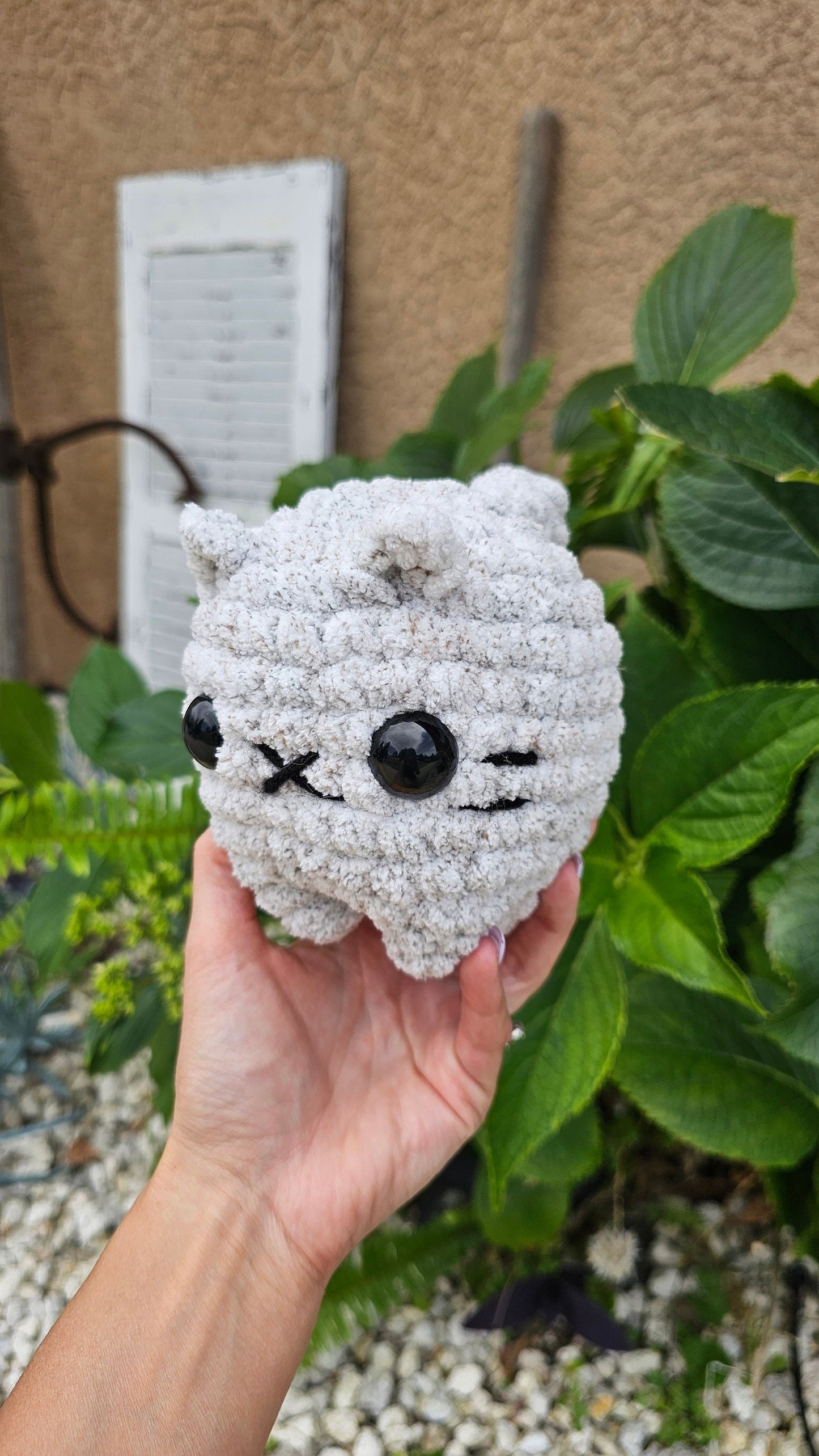 Cat Crochet Pattern, No-Sew, Amigurumi, Chonky Cat, PDF Download, KnotsMerryYarn