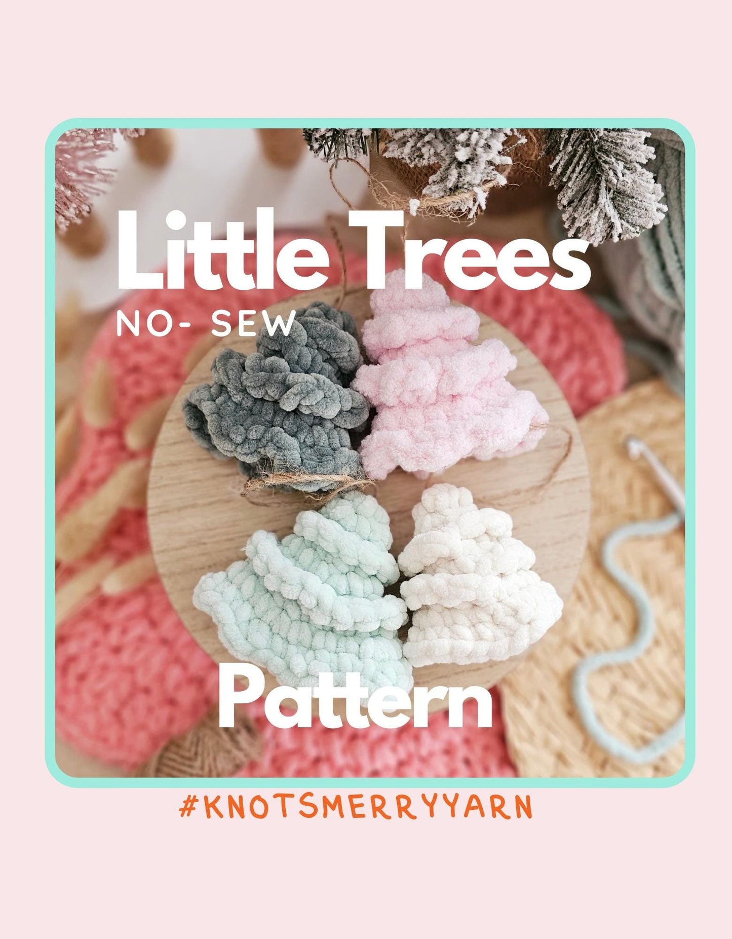 Christmas Tree Ornament, Christmas Crochet Pattern, No Sew, PDF Download, KnotsMerryYarn