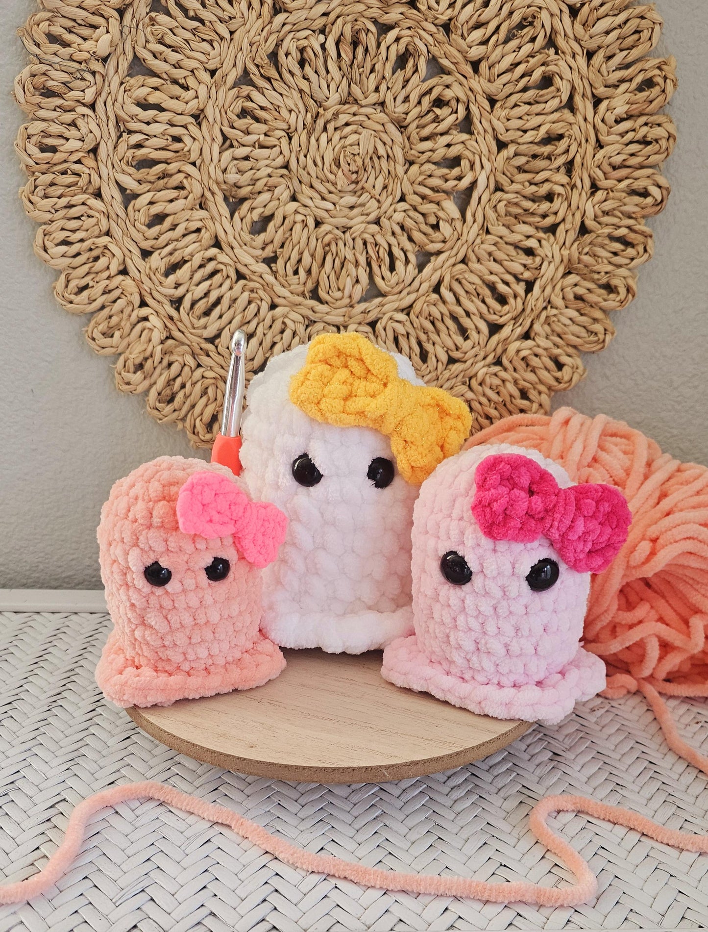 Ghost Crochet Pattern, No Sew, Halloween, Spooks, PDF Download, KnotsMerryYarn