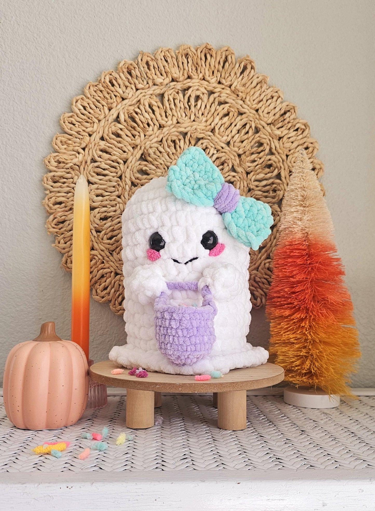 Ghost Crochet Pattern, Halloween Patterns, No Sew, Amigurumi, Sweet Spirits, PDF download, KnotsMerryYarn