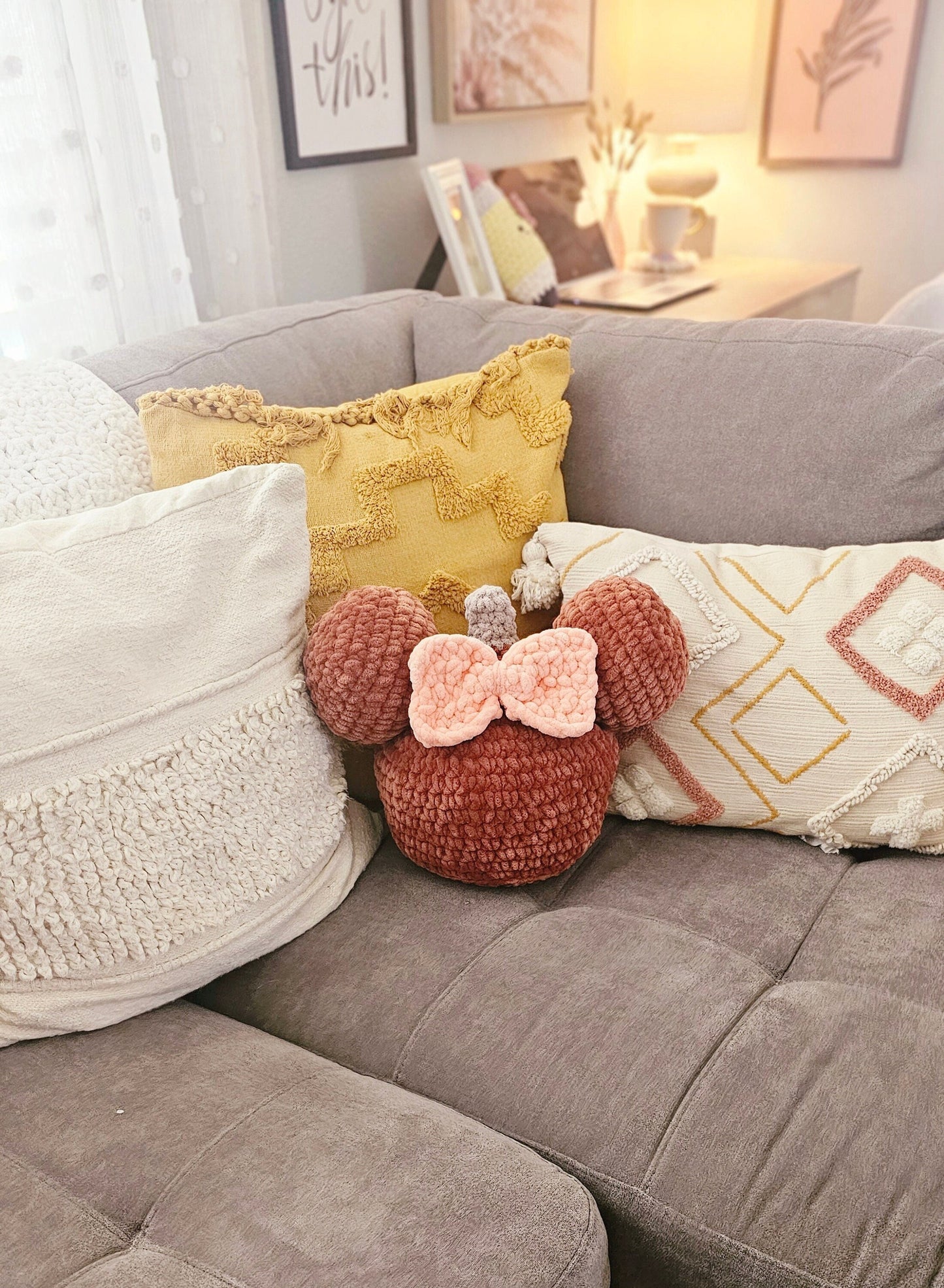 Pillow Crochet Pattern, Magical Plush Pillow, Low Sew, Amigurumi, PDF Download, KnotsMerryYarn