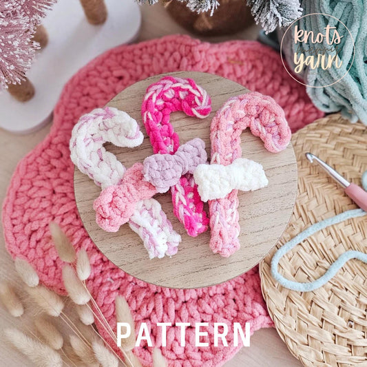 Ornament | CROCHET PATTERN | No Sew | Instant Download PDF | Candy Cane