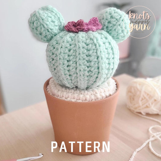 Cactus Crochet pattern, Large Magical Cactus, PDF Download, KnotsMerryYarn