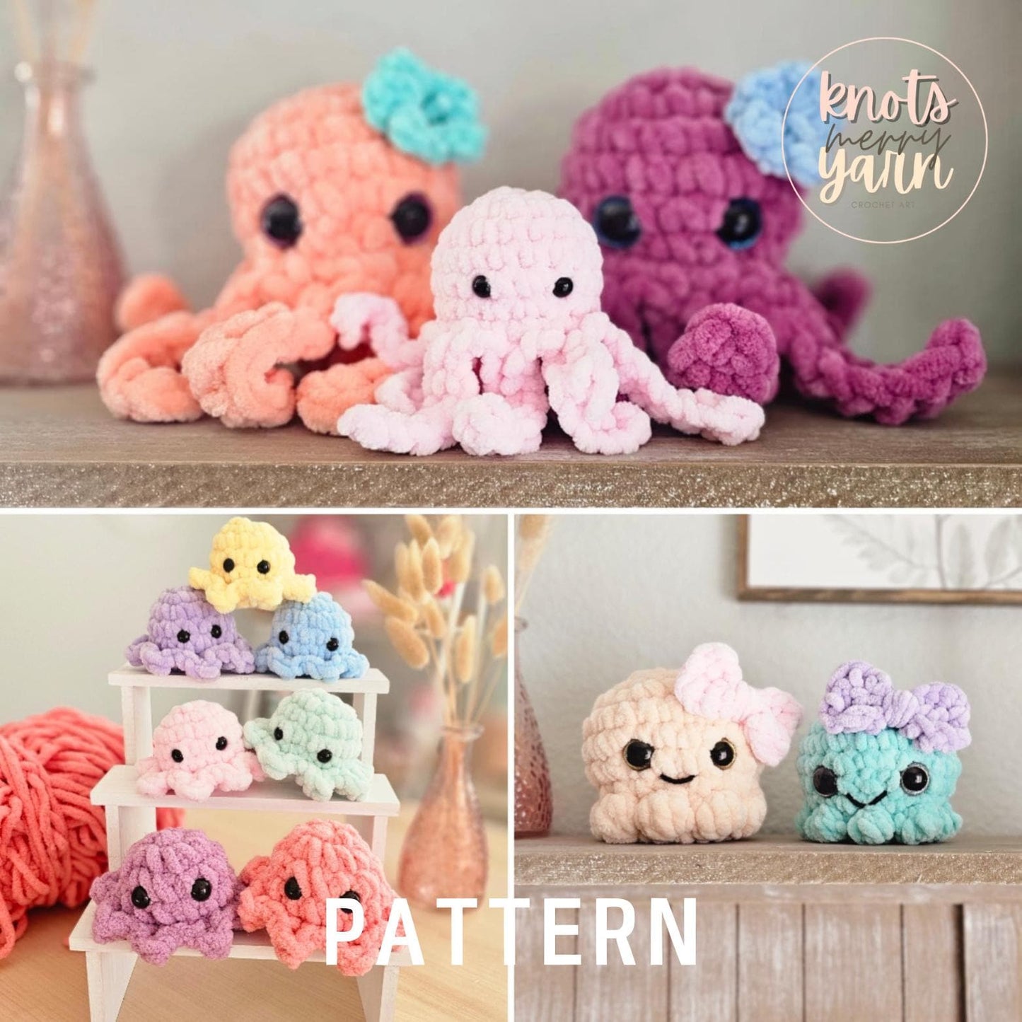 Octopus Bundle | CROCHET PATTERN | No Sew | Instant Download PDF