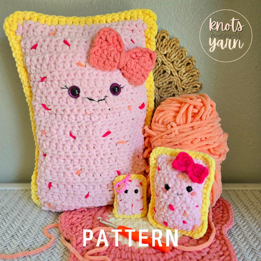 Poptart Bundle | CROCHET PATTERN | No Sew | Instant Download PDF | Jumbo, Mini and Keychain Poppi the Poptart