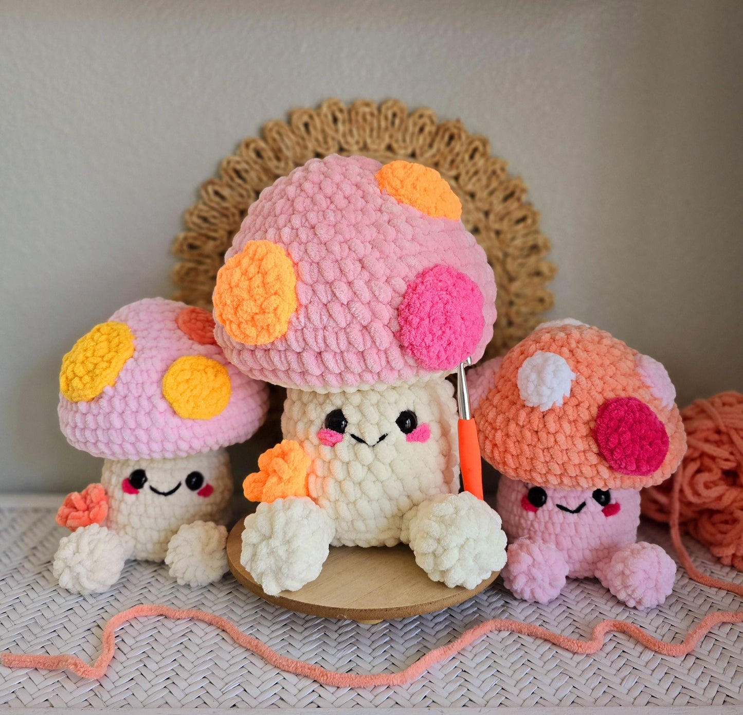 Crochet Mushroom Pattern | No Sew Amigurumi Mushroom | Plushie PDF | Beginner Crochet Pattern