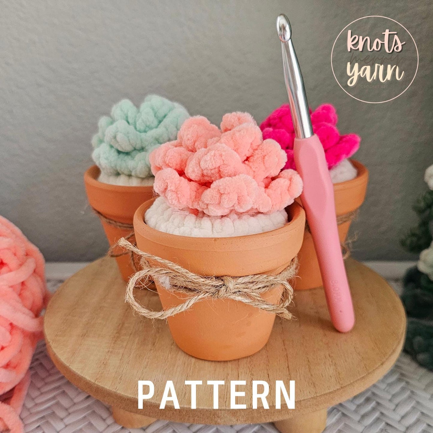 Succulent | CROCHET PATTERN | Instant Download PDF | Low Sew | Succulents