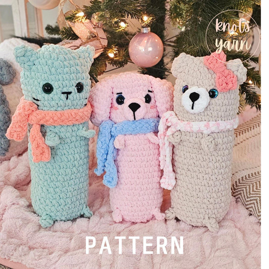 Pets Crochet Pattern Bundle, Dog, Cat, Bear, Easy DIY Plushie, Amigurumi, PDF Download