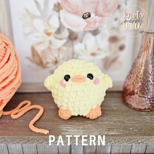 Chicken Crochet Pattern PDF, No Sew Amigurumi Chick, Easy Beginner Plush, Easter Crochet Gift Idea