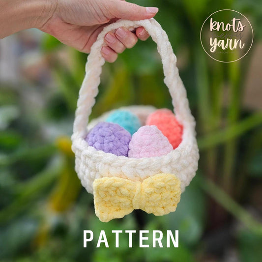 Basket | CROCHET PATTERN | No Sew | Instant Download PDF | Easter Basket Only